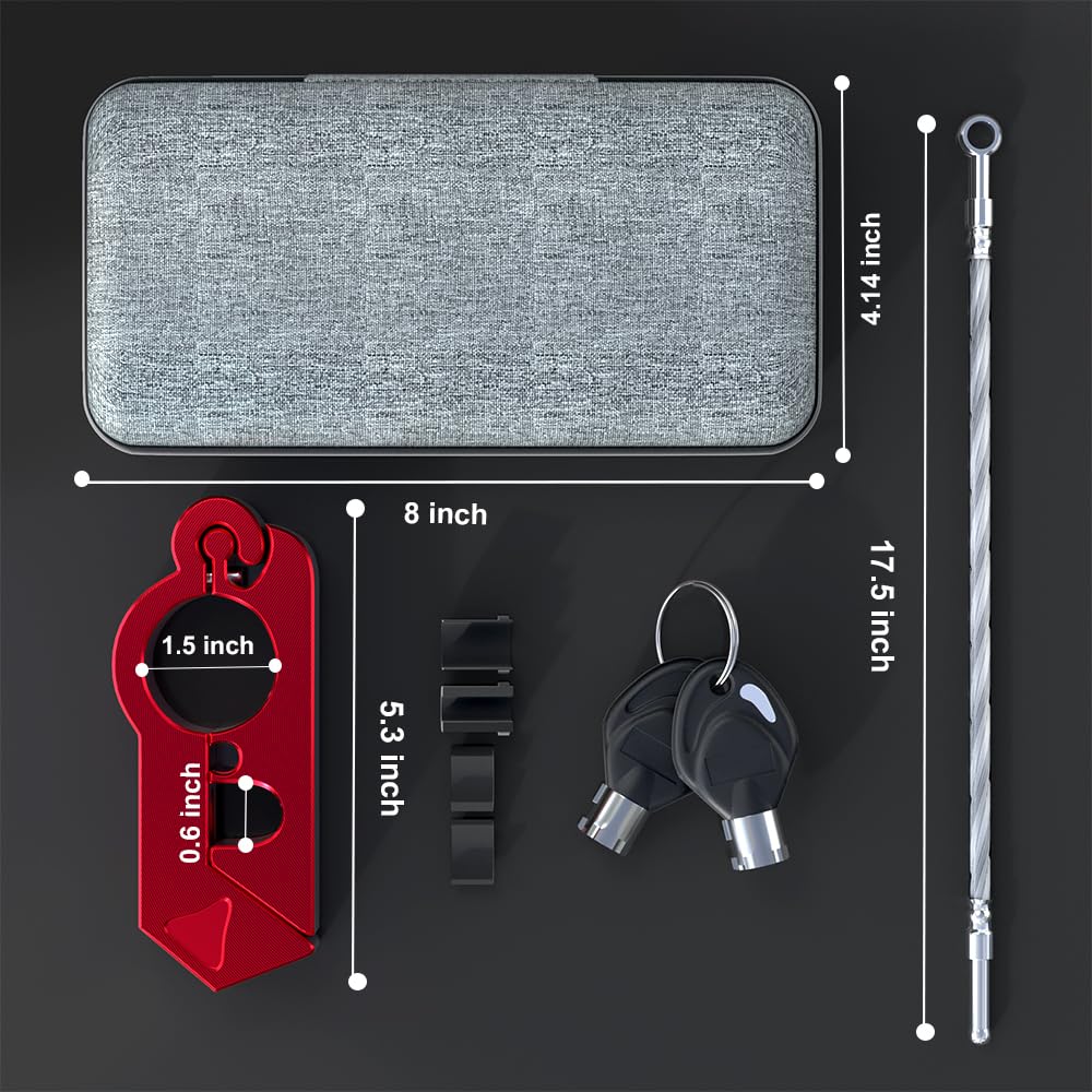 Jagasol Motorcycle Lock Combo: Helmet & Brake Anti-Theft Handlebar Lock For Moped, Motorbike, Scooters, Atv, Dirt Bike, Street B