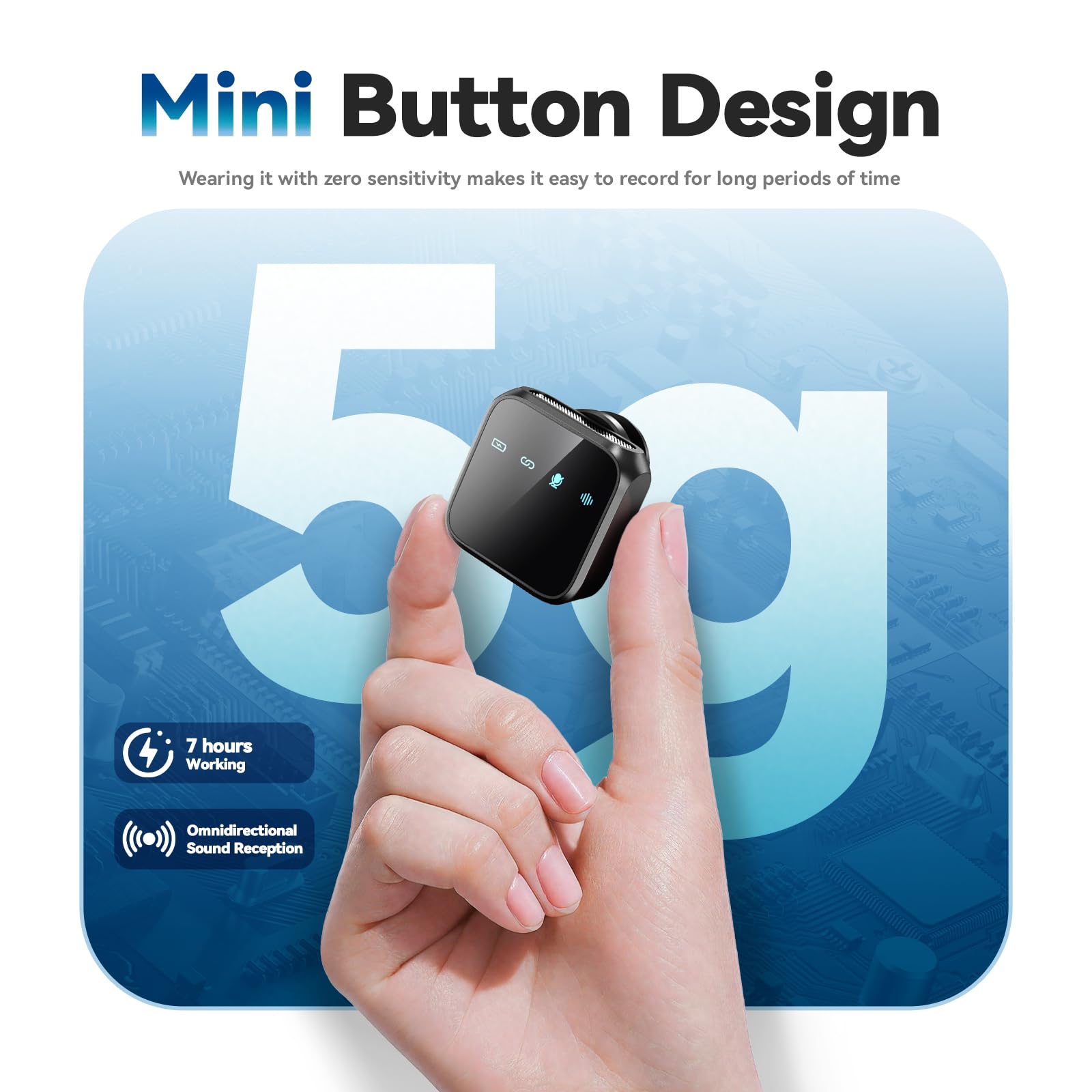 Amazpro Usb C Wireless Lavalier Microphone For Iphone Ipad And Android, Mini Microphone With Noise Reduction, Plug-Play Clip On