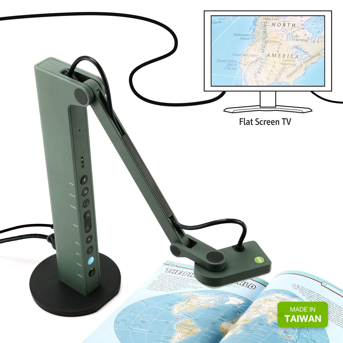 Ipevo Vz-R Hdmi/Usb Dual Mode 8Mp Document Camera - Mac Os, Windows, Chromebook Compatible For Live Demo, Web Conferencing, Remo