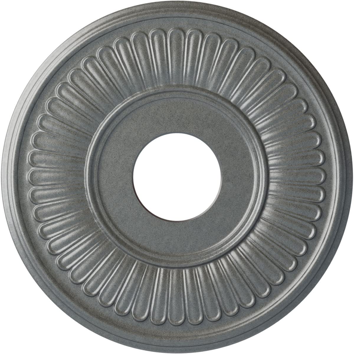 Ekena Millwork 15 3/4OD x 3 7/8ID x 3/4P Berkshire Ceiling Medallion Fits Canopies up to 7 Ceiling Medallion, Platinum