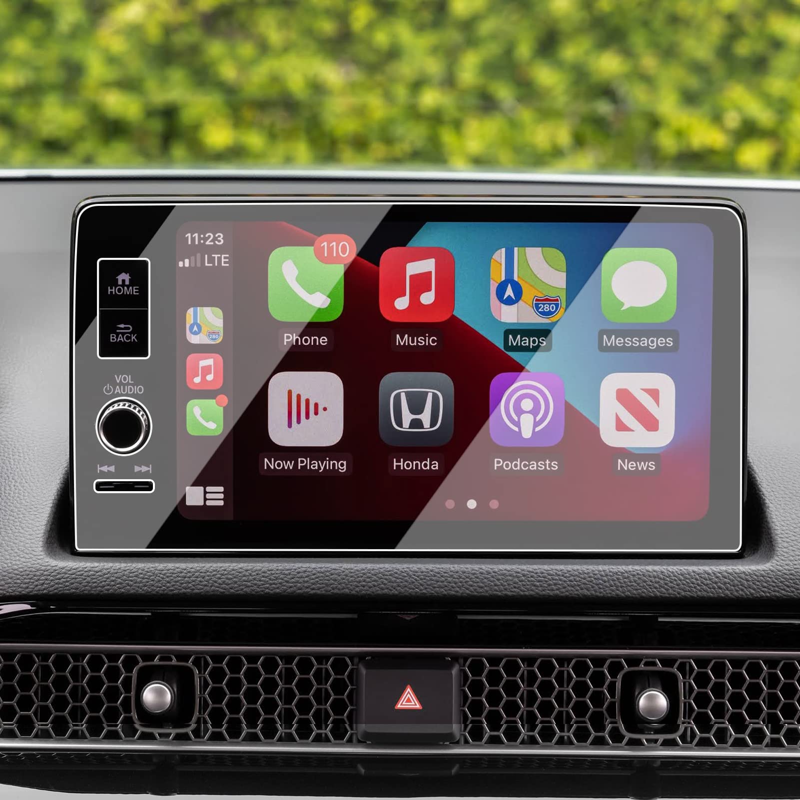 Yumzeco Compatible With 2022 2023 2024 Honda Civic Screen Protector 2023 2024 Crv Hrv Pilot Integra 9Inch,Tempered Glass Screen 