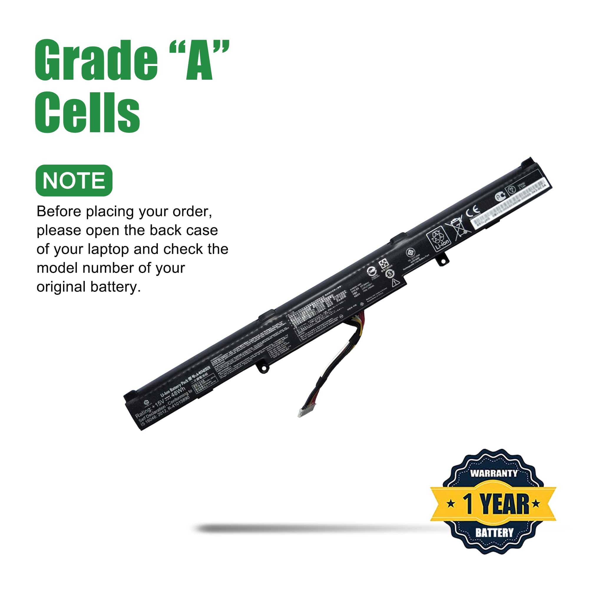 Jiazijia A41N1501 Laptop Battery Replacement For Asus Rog G752Vw Gl752 Gl752Jw Gl752V Gl752Vlm Gl752Vw Gl752Vw Dh74 Gl752Vwm N55