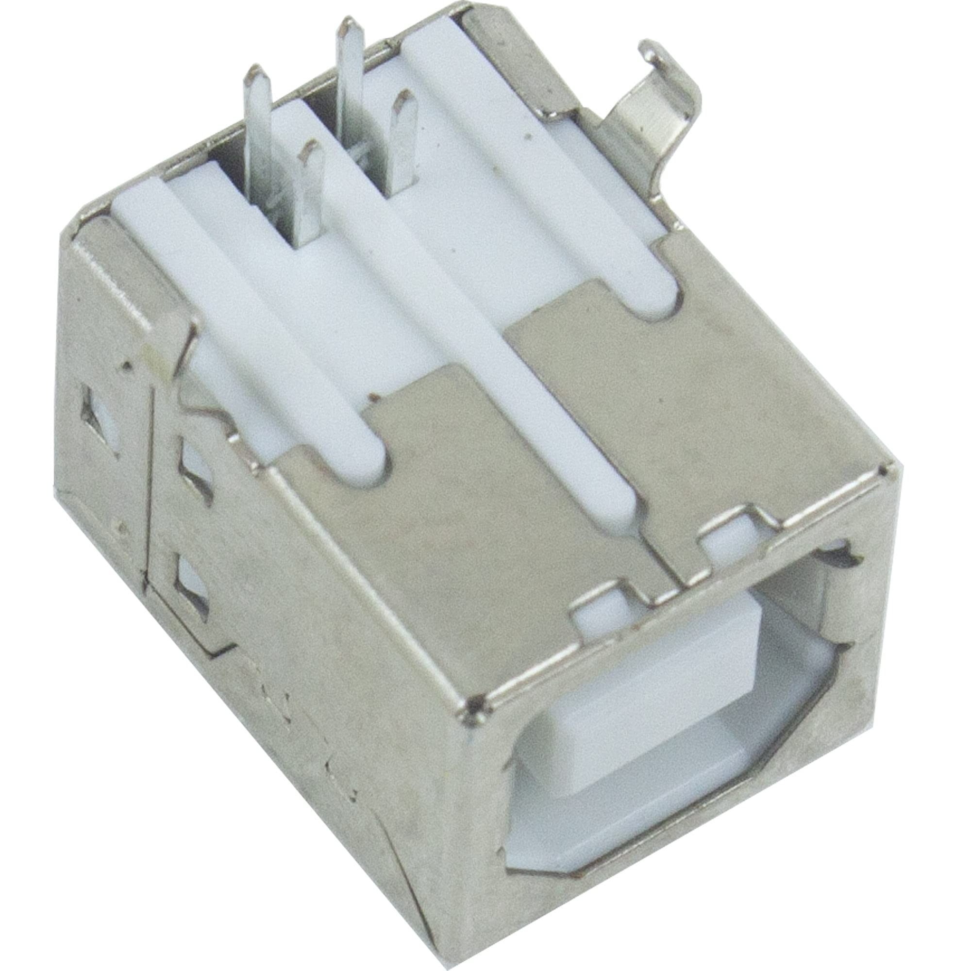 Risingsaplings 10Pcs Usb 2.0 Standard Type B Female Socket Connector Jack Port 90 Degree Right Angle For Replacement Adapter (10