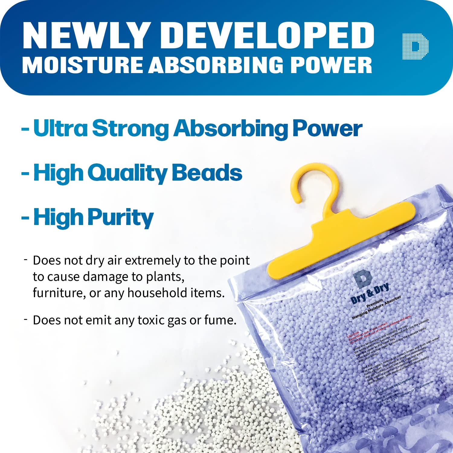Dry & Dry 10 Pack[7 Oz] Premium Moisture Absorbers Dehumidifiers For Home Dehumidifier For Basement Dehumdifiers For Bedroom Sma