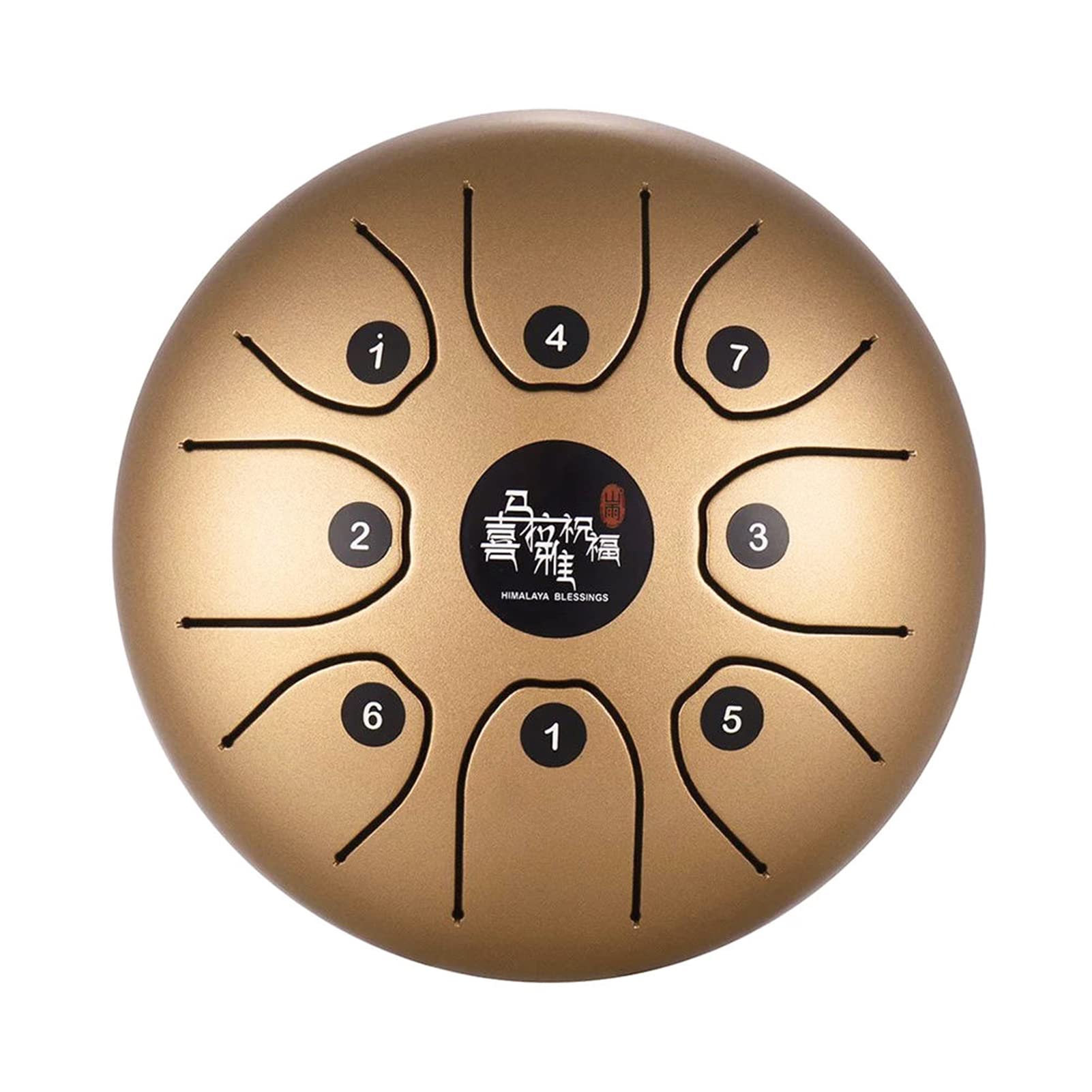 5.5 Inch Mini 8Tone Steel Tongue Drum C Key Percussion Instrument Handpan Drum with Drum Mallets Carry Bag Huaishu