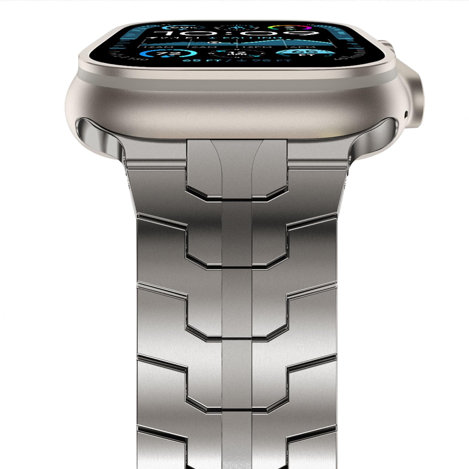 Chanchy Stainless Steel Band For Apple Watch Ultra 2 Band 49Mm 45Mm 44Mm 42Mm, Metal Strap With Folding Clasp For Apple Watch Se