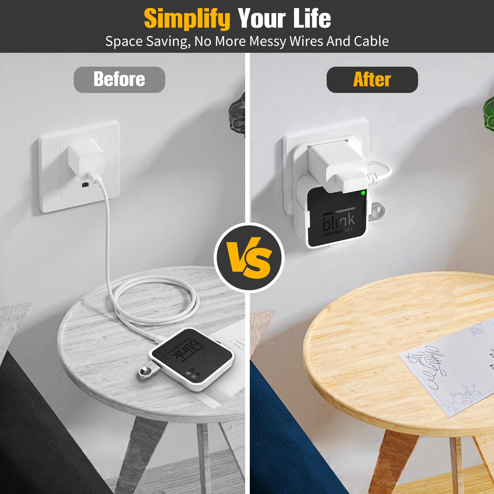 256Gb Usb Flash Drive, Outlet Wall Mount Holder For Blink Sync Module 2 With Short Cable Save Space,Mount Bracket For Blink Outd