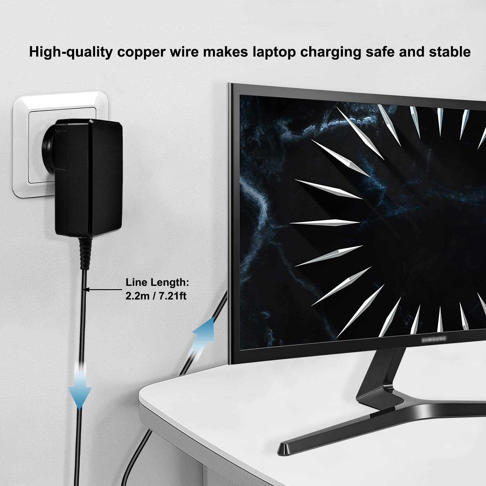 19V Power Supply Charger For Samsung A5919-Rdy A5919-Kpnl Soundbar Hw-S61B Hw-S60B Hw-S50B Hw-Q850T Odyssey G57 G3 G5 G7 32 34 I