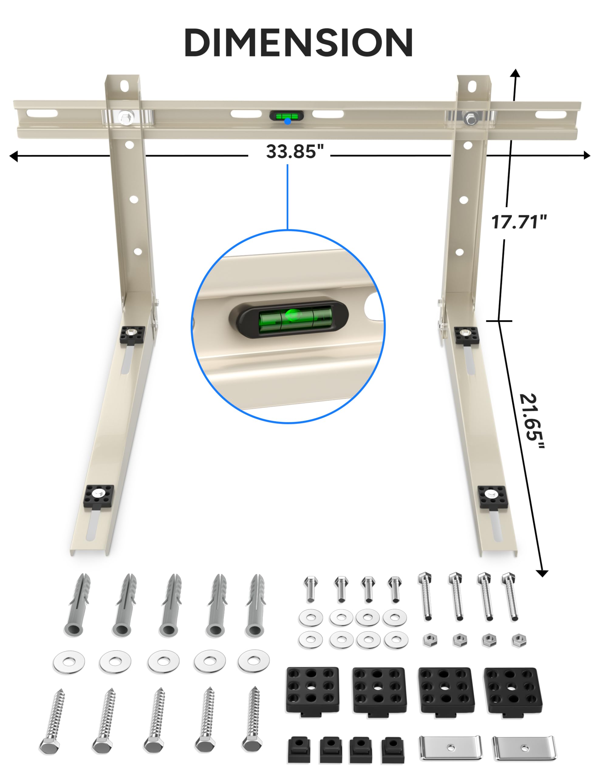 Toutgood Mini Split Wall Mounting Strong Bracket For 12000 Btu To 24000 Btu Outdoor Ductless Mini Split Air Conditioner Heat Pum