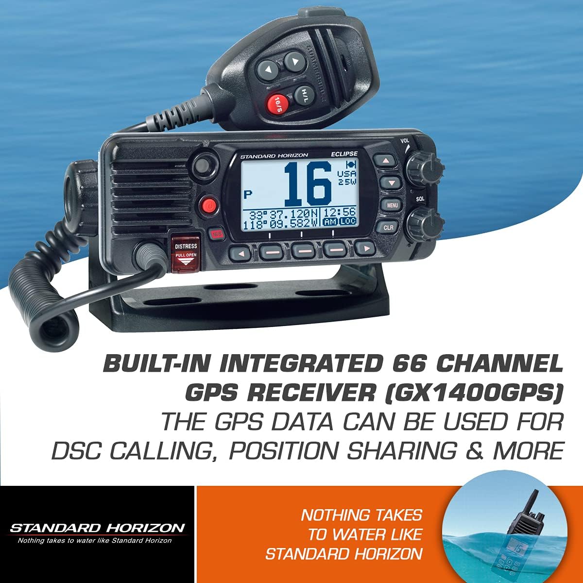 Standard Horizon Gx1400Gb Vhf,Black,Small