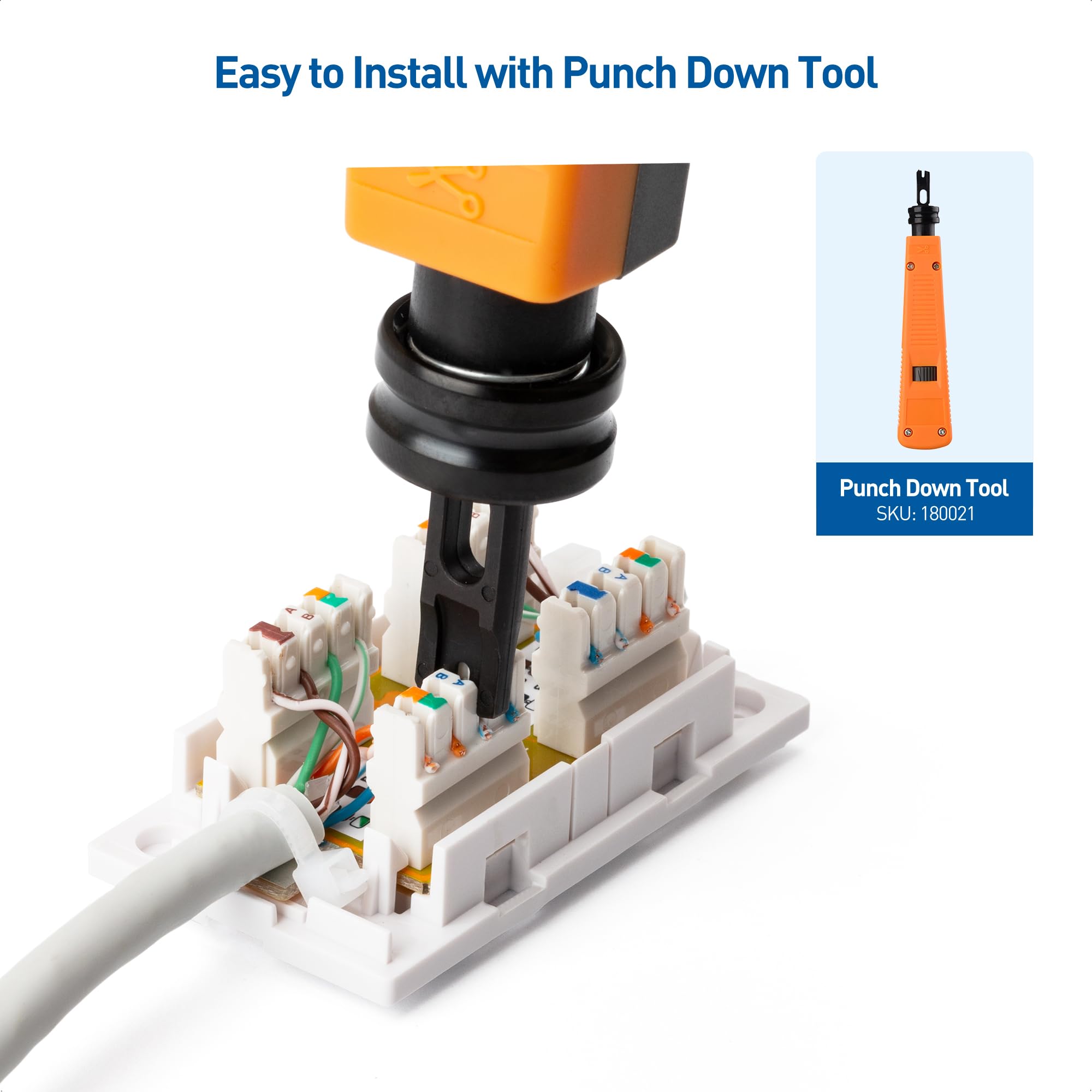 Cable Matters 5 Pack Cat 6 Splice, Cat 6 Ethernet Junction Box (Cat 6 Junction Box/Ethernet Splice) in White