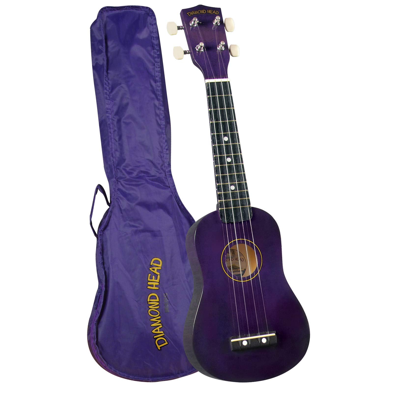 Diamond Head Du 108 Rainbow Soprano Ukulele   Purple