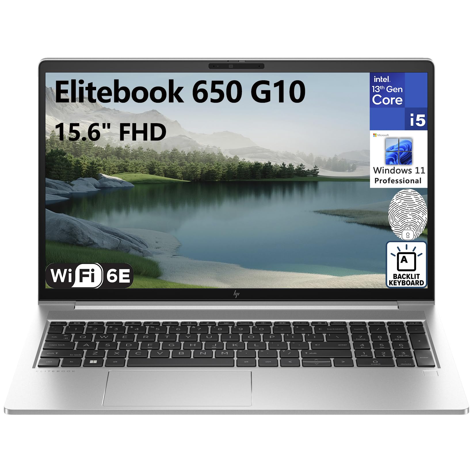 Hp Elitebook 650 G10 15.6'' Fhd Business Laptop Computer, 13Th Gen Intel 10 Core I5 1335U (Beat I7 1270P), 16Gb Ddr4 Ram, 512Gb