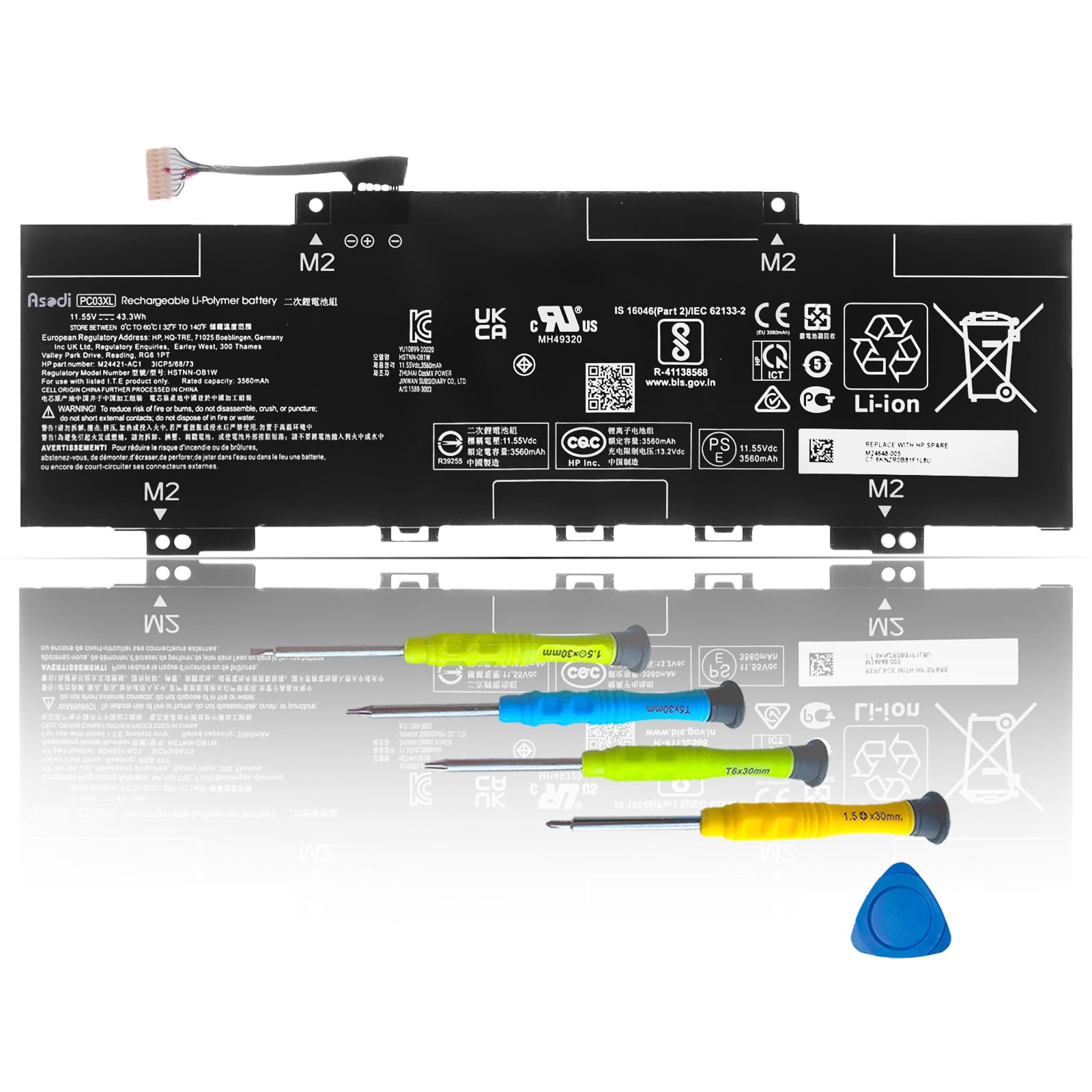 Asodi Pc03Xl Laptop Battery Replacement For Hp Pavilion X360 14 Convertible Pc 14 Dw 14 Dy 14 Dh 14 Ba 14 Cd 15 Er Series Notebo