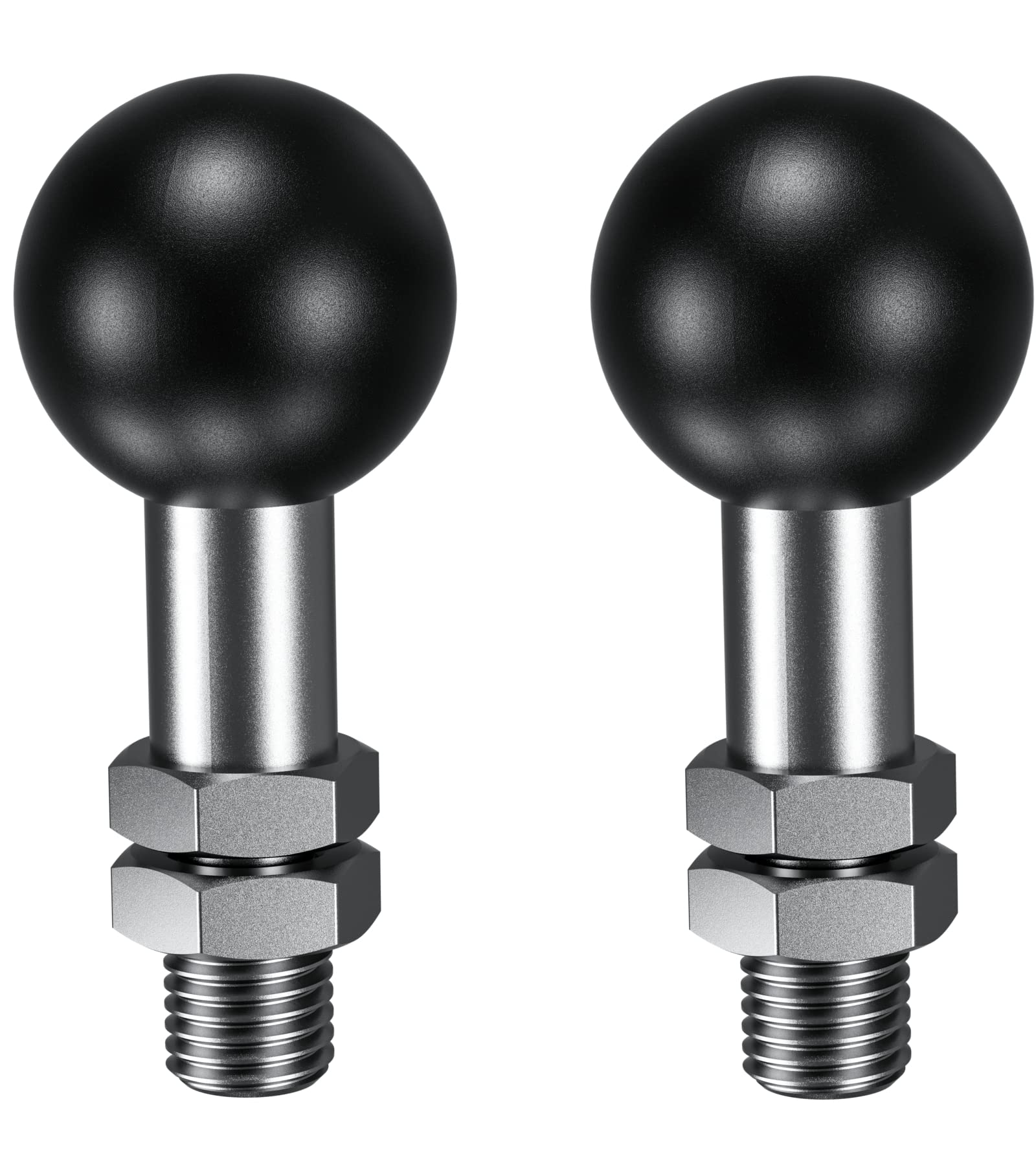 Brcovan 2 Pack, 1'' Ball Adapter With M10 X 1.25 X 15 Threaded Post Compatible With Ram Mounts B Size 1 Inch Ball Double Socket Arm