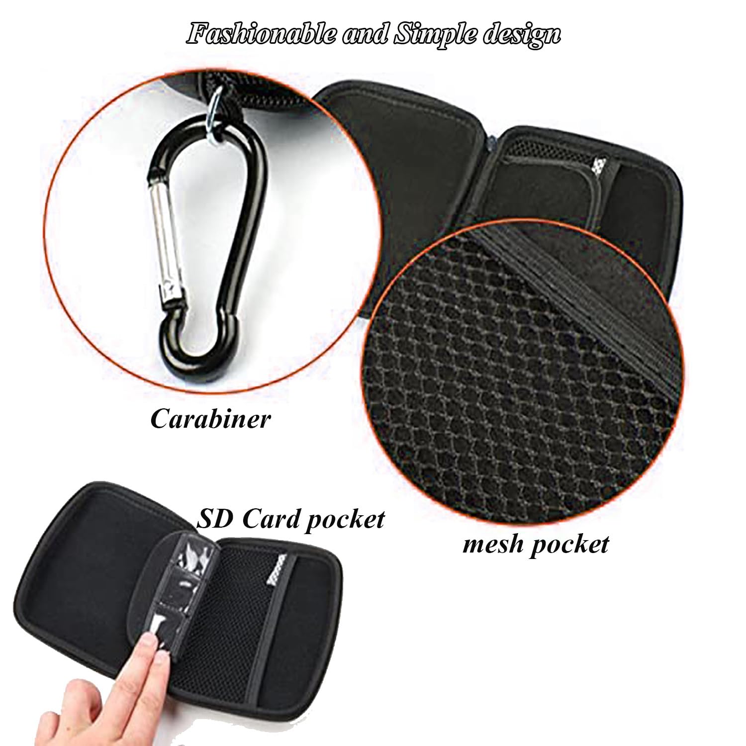 Qfdshopco 6 Inch Gps Case Hard Shell Gps Bag Portable Carrying Case Gps Protective Pouch Compatible With 5'' 6'' Gps Navigator G