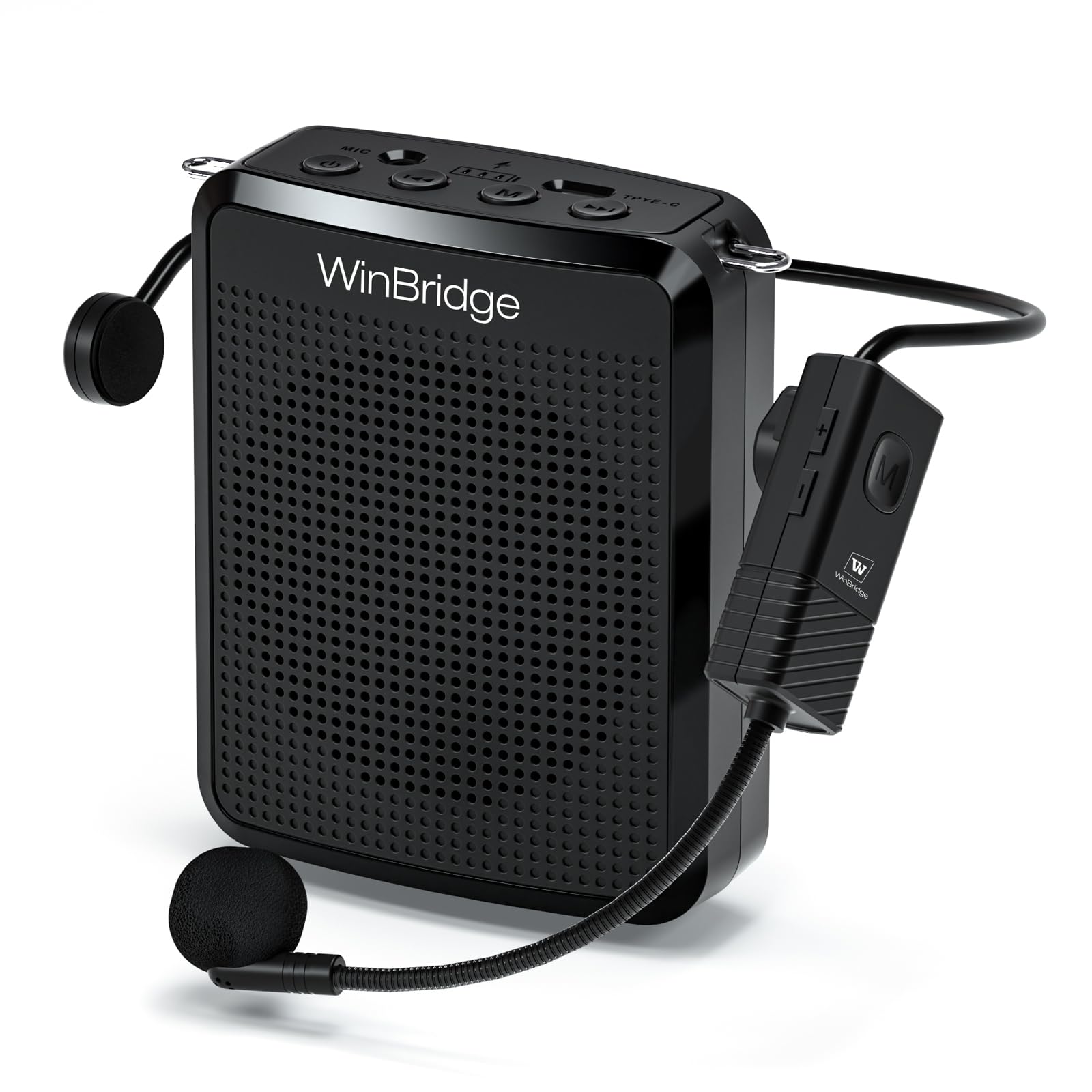 WinBridge Wireless Voice Amplifier UHF Microphone, Portable Speaker Microphone with Bluetooth, Personal Voice Enhancer Clear Ori