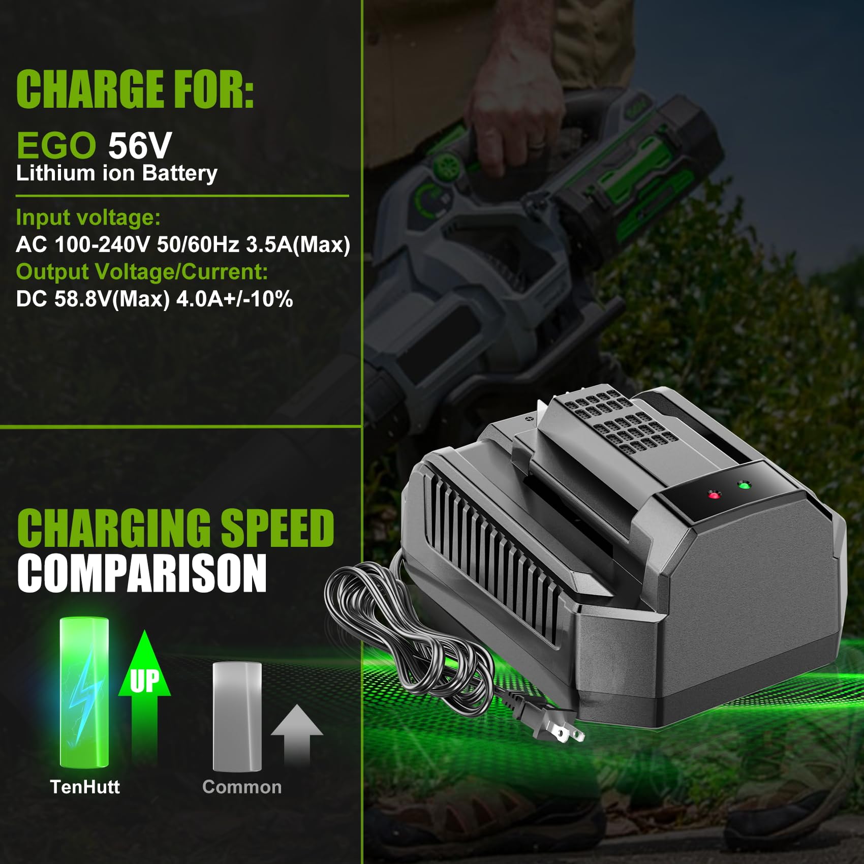 ?Faster!!? Replacement For Ego Battery Charger 56 Volt Lithium Ion Charger Model Ch2100