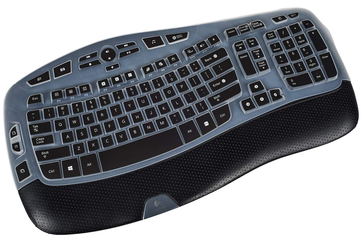 Keyboard Cover Skin For Logitech Mk570 K350 Mk550 Wireless Wave Keyboard, Ultra Thin Silicone Logitech Mk570 Keyboard Protector 