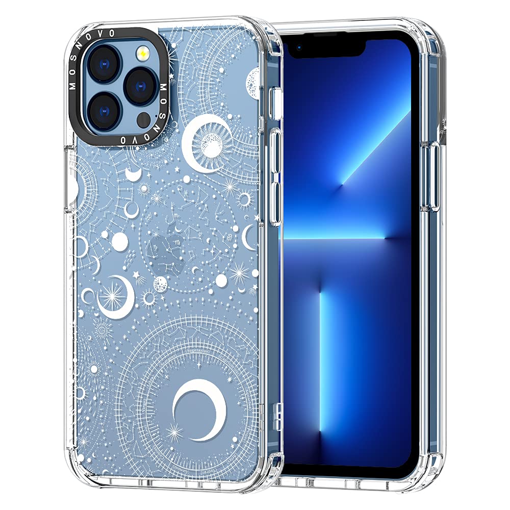 Mosnovo Case For Iphone 13 Pro Max, [Buffertech 6.6Ft Military Grade Drop Protection] [Anti Peel Off Tech] Clear Tpu Bumper Phon