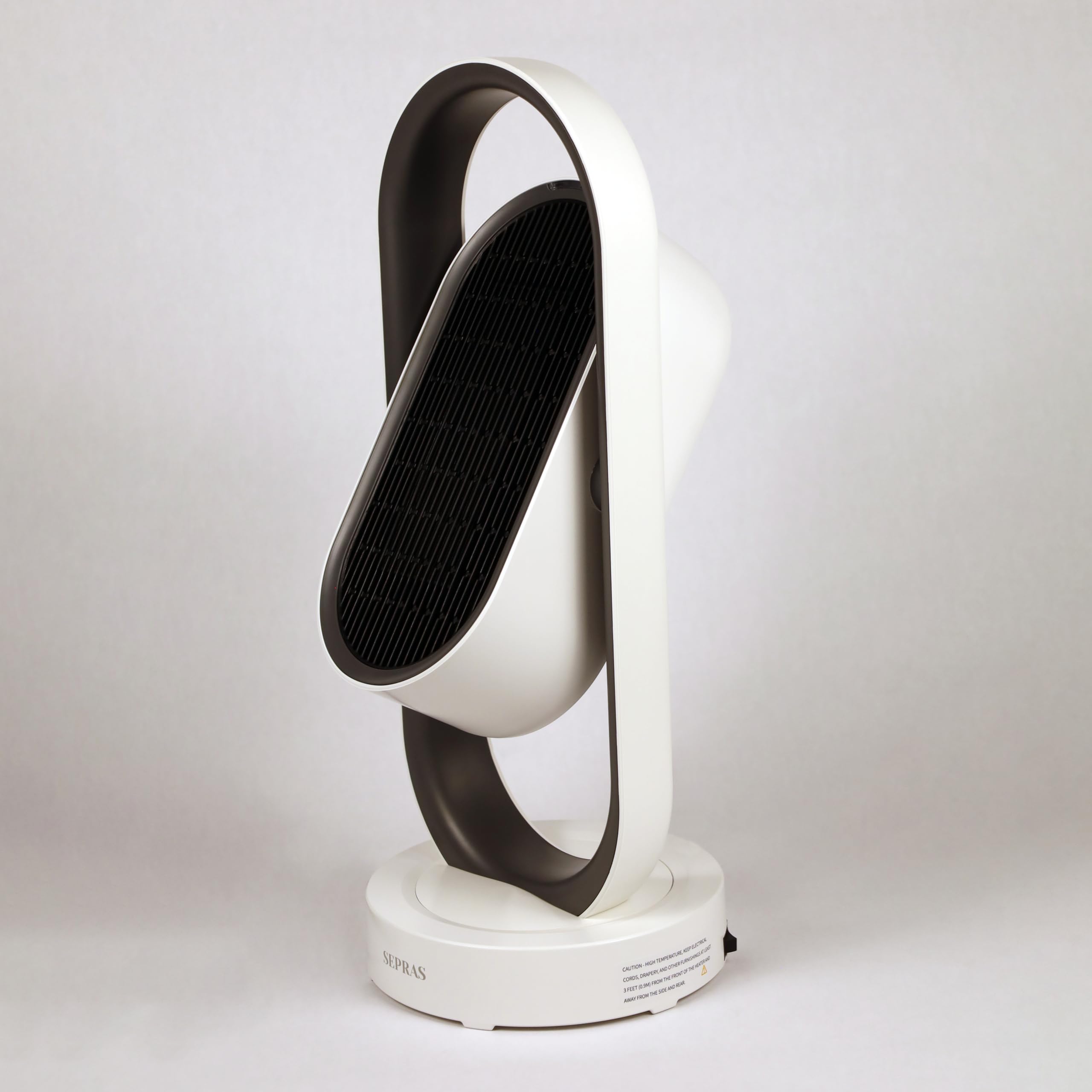 Sepras Swinging Heater And Fan With Remote Control And Safety Compact Grid - Dual Usage - (White) -Sepras Heater