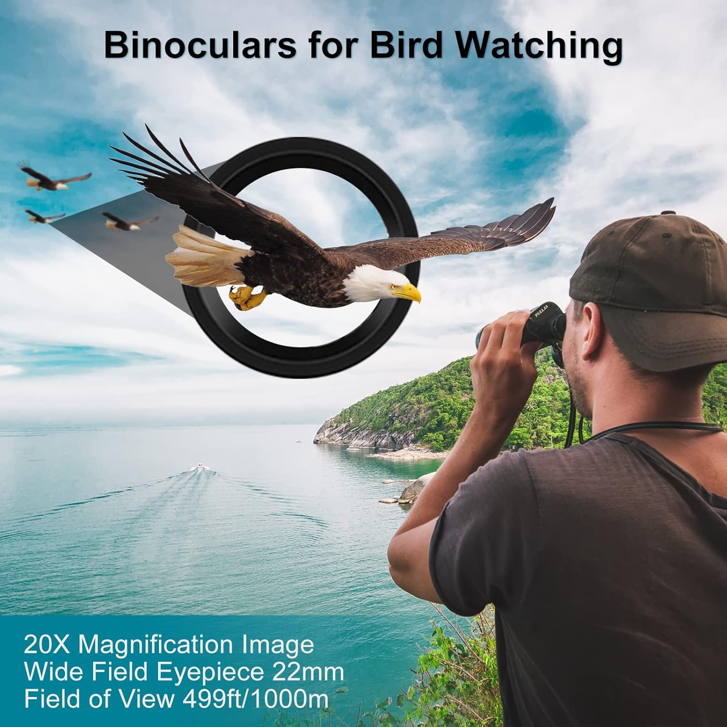 20X50 Powerful Waterproof Birding Binoculars For Adults   Large View Binoculars For Bird Watching With Clear Low Light Vision Fo