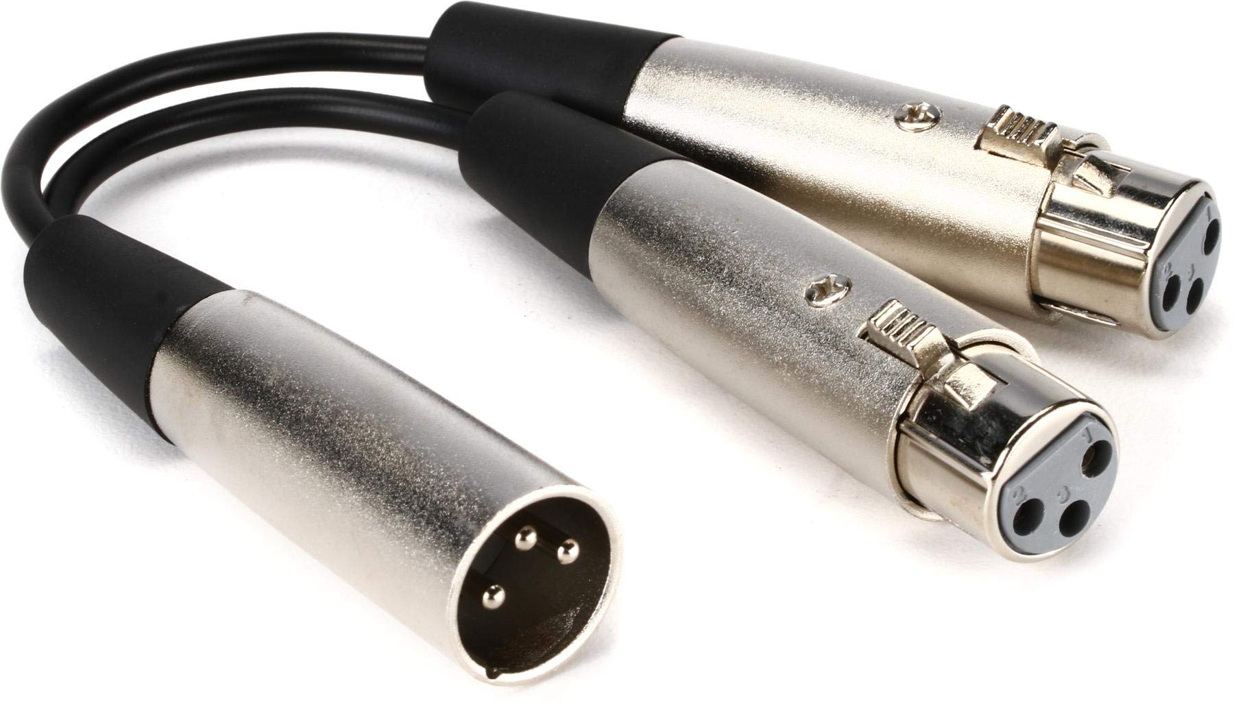Hosa Yxf 119 Xlr3M To Dual Xlr3F Y Cable, 6 Inch