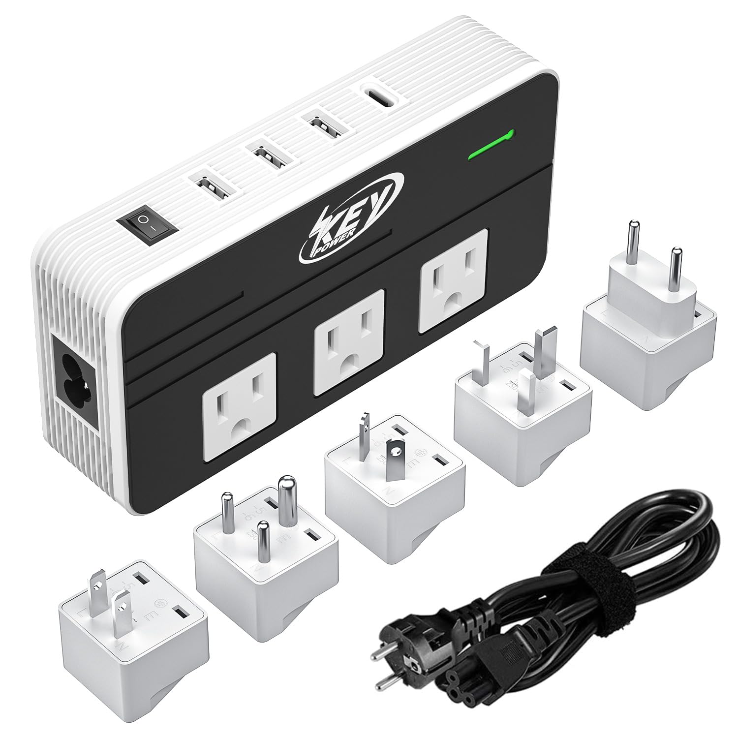 Key Power 230 Watt Step Down 220V To 110V Voltage Converter & International Travel Adapter/Power Converter With Usb C Port 18W  