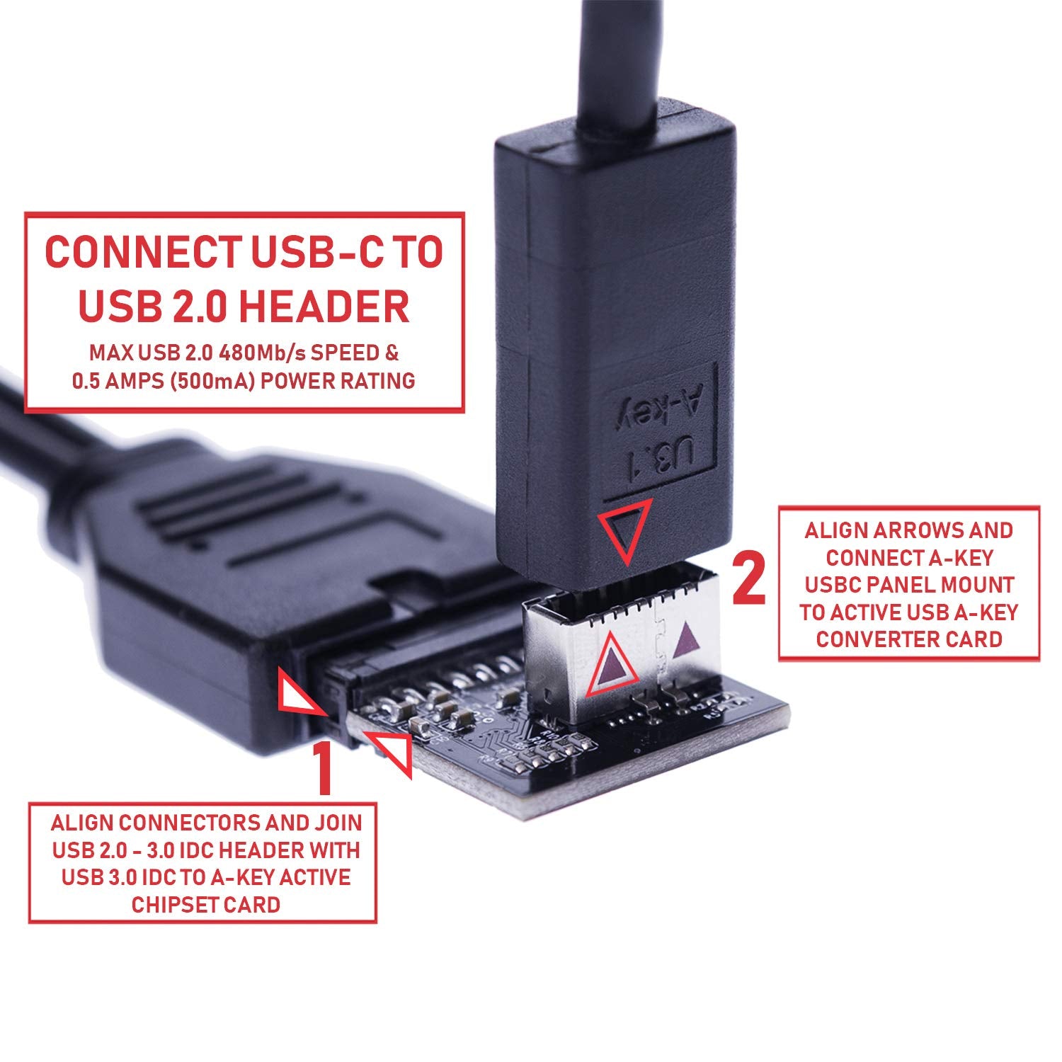 Linkup Usb 2.0 To Usb 3.0/3.1 Upgrade Adapter, Noise Reduction, Shielded, 26 Cm, Backed By 1 Year Warranty