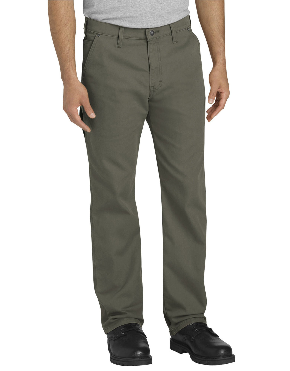 Dickies Mens Tough Max Duck Carpenter Pants, Stonewashed Moss, 44W X 32L Us