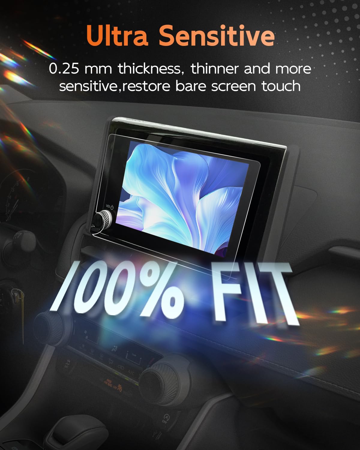 (2Pcs) Anti Reflection Rav4 Screen Protector For 2023 2024 Toyota Rav4 Limited/ Xse/ Se /Trd/ Off Road 8' Standard Touchscreen Cover For Rav 4 Accessories 2023 2024 Radio Display  Ultra Clear Anti Glare 2Pcs