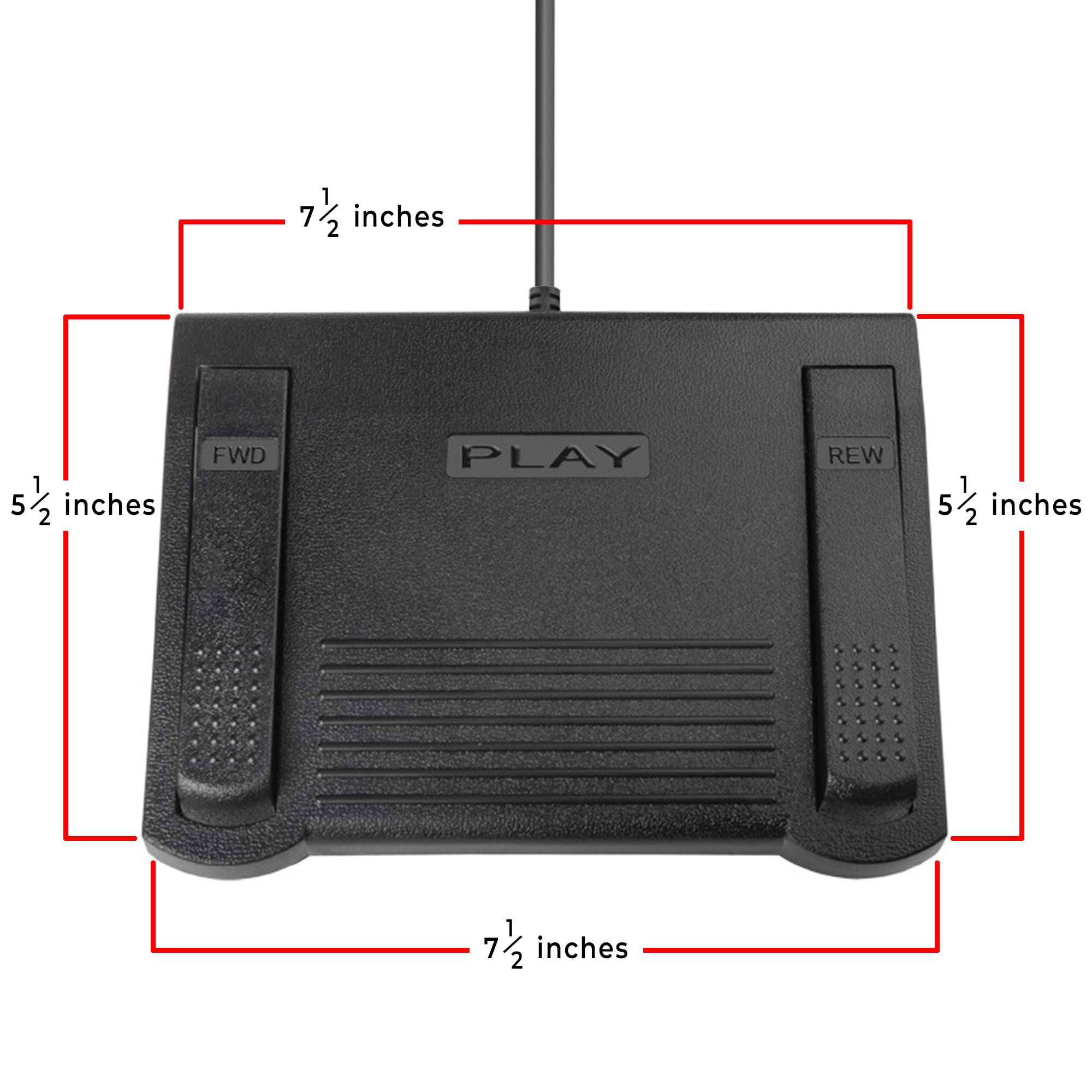 Ecs | Advanced 3 Button Programmable Foot Pedal   Court Reporting, Transcription, Dictation, Pathology, Radiology, Ultrasound, D