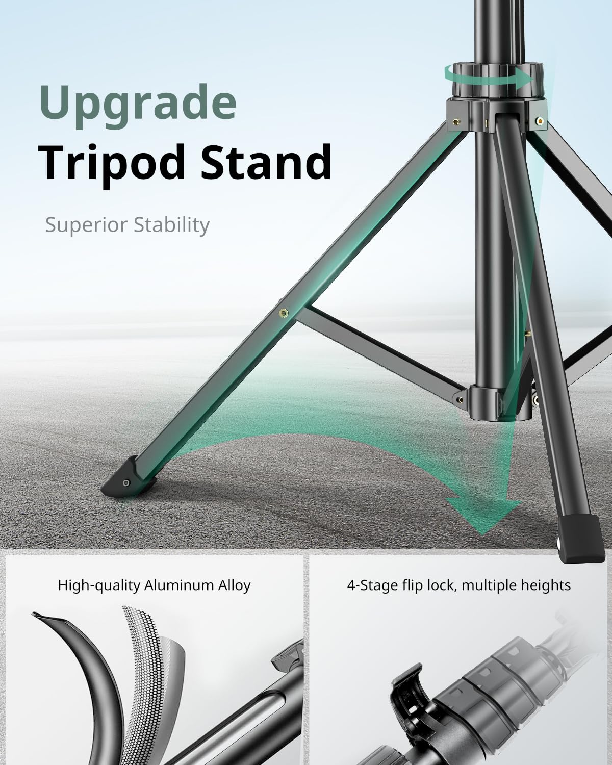 Sensyne 62' Phone Tripod & Selfie Stick, Extendable Cell Phone Tripod Stand With Wireless Remote And Phone Holder, Compatible With Iphone Android Phone, Camera