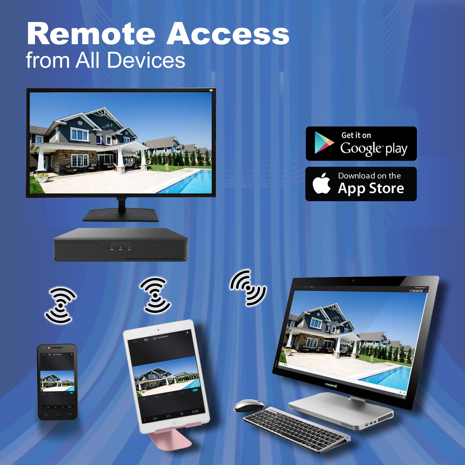 101Av Security Camera System 16Ch 1080P Hd H.265/H.264 2In1 Dvr/Nvr, Hd Tvi/Cvi/Ahd/Ip, Hdmi/Vga/Bnc Video Out, Phone Apps For Home & Office, Work W/ Analog & Ip Network Cam Up To 4Mp (No Poe)(No Hdd)