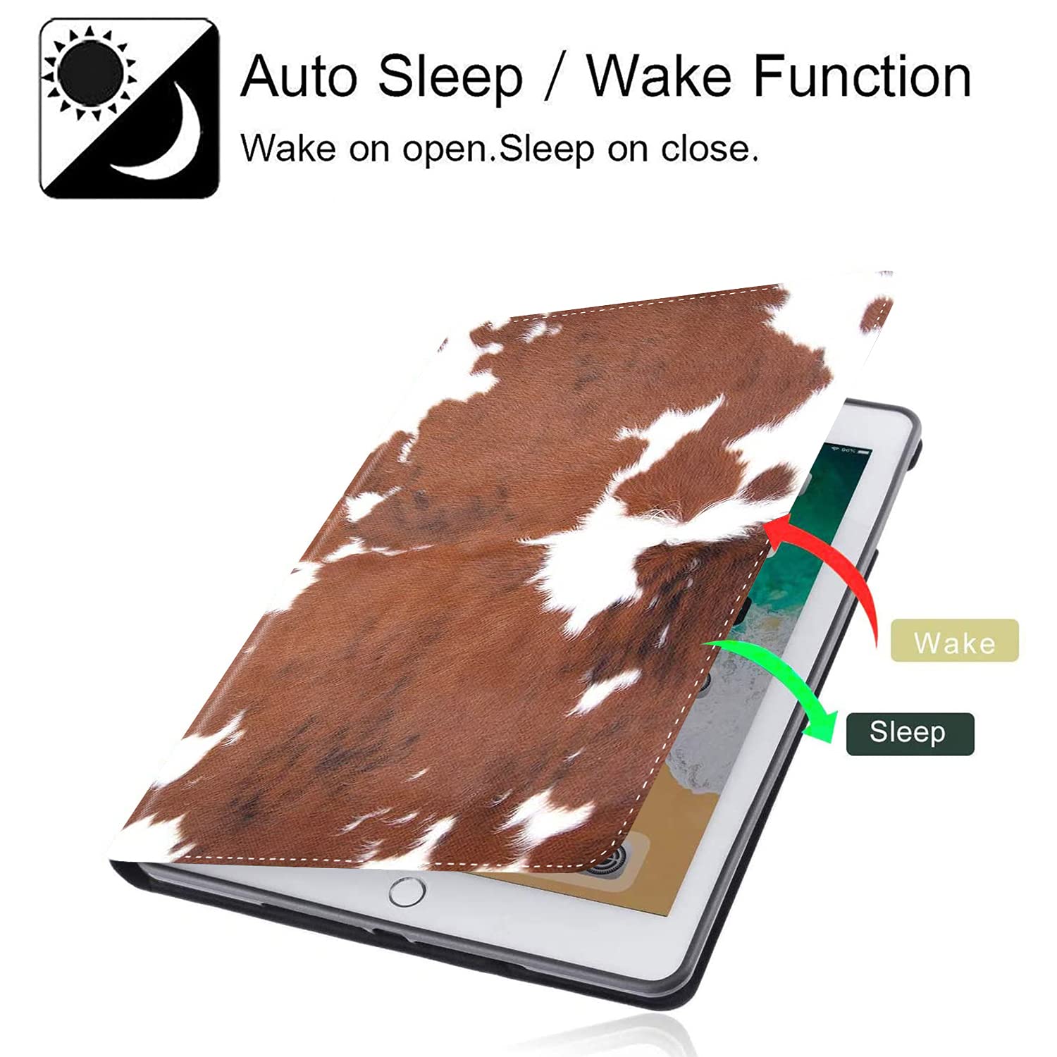 Case For Ipad 9Th / 8Th / 7Th Generation (2021/2020/2019) 10.2 Inch/Ipad Air 10.5'' 2019 / Ipad Pro 10.5'',Leather Smart Cover W