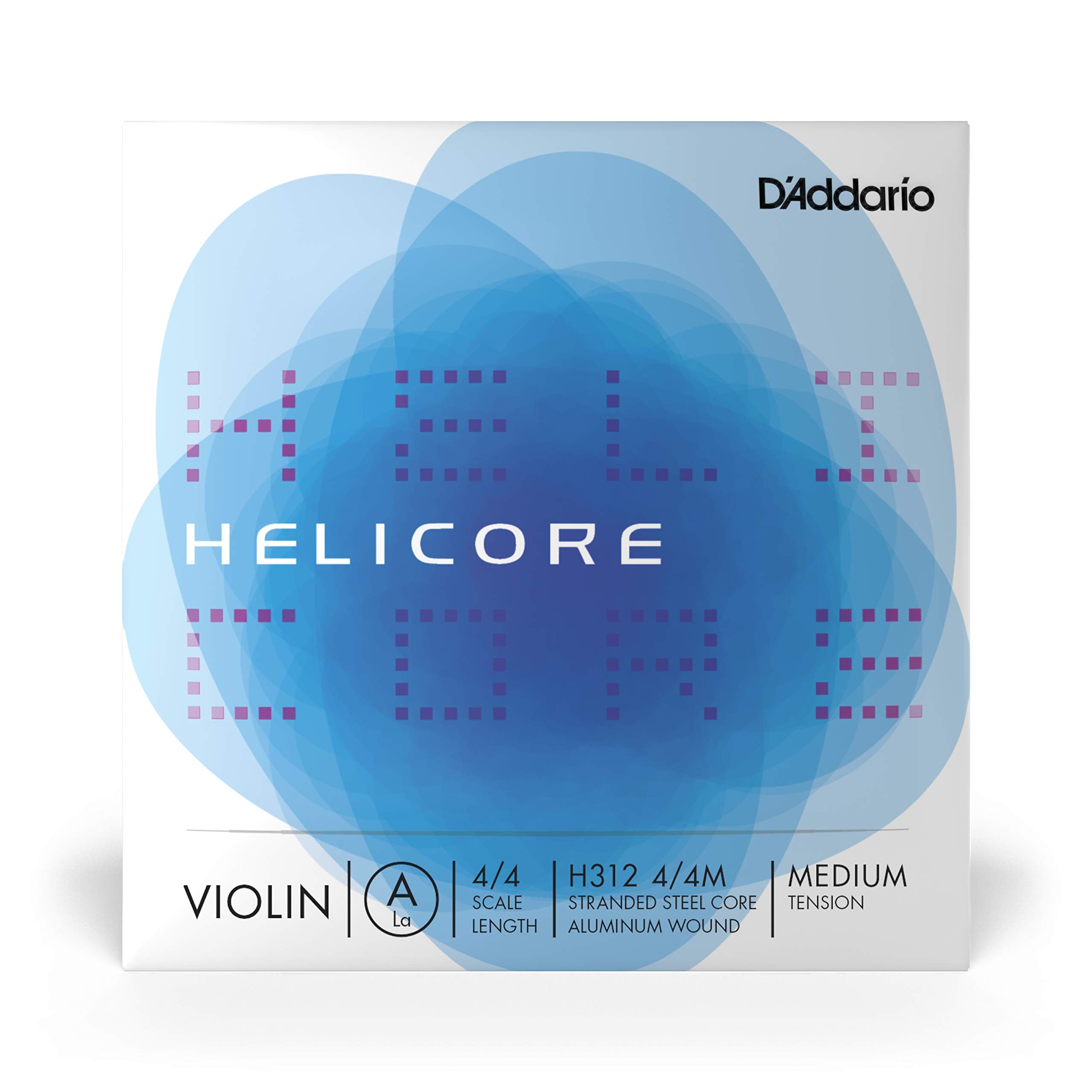 D'Addario Orchestral   Helicore 4/4 Size Violin String   Aluminum Wound A String   H312 4/4M   A String Only   Medium Tension