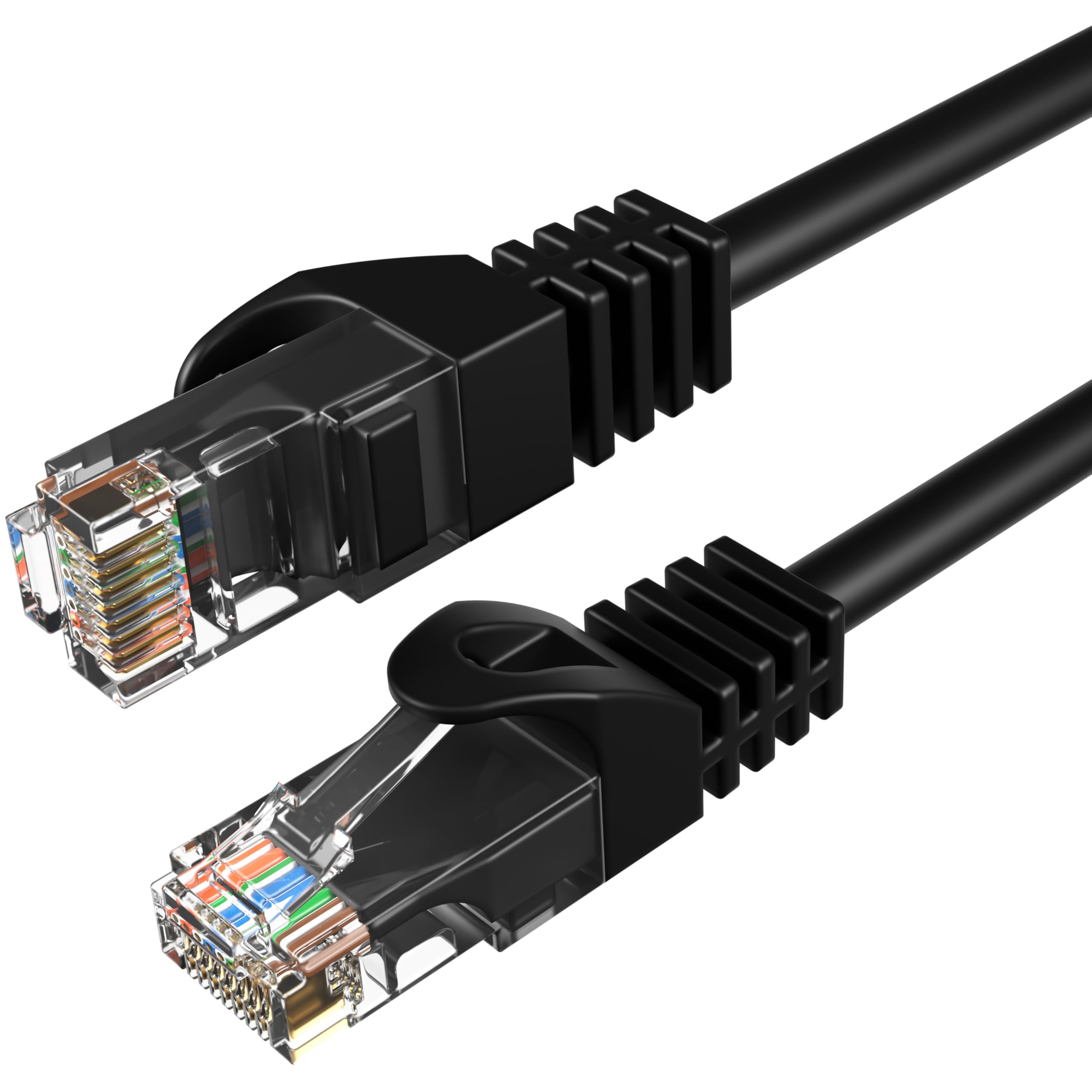 Cables Direct Online Black 200ft Cat6 Ethernet Network Cable RJ45 Internet Modem Patch Cord