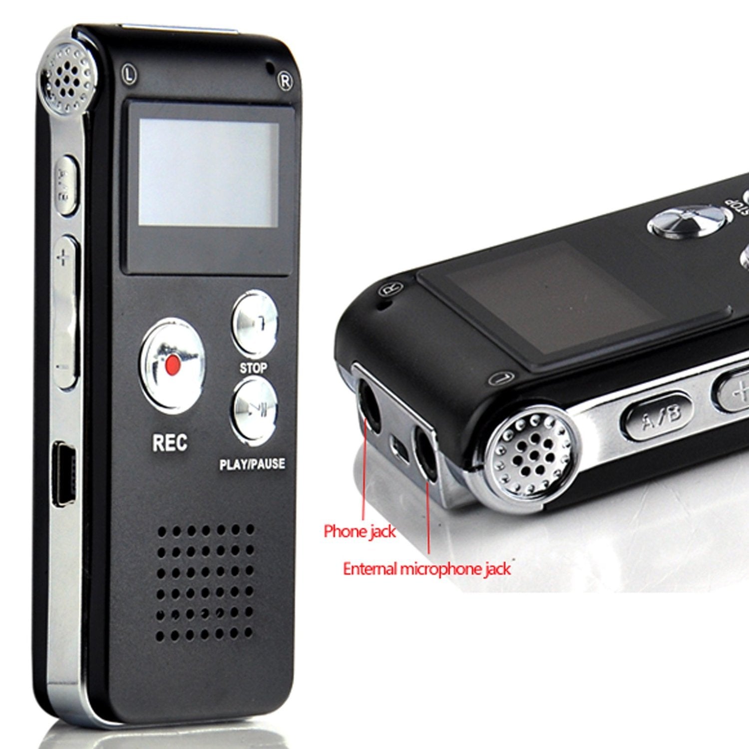 Aketek Multifunctional Rechargeable 8G 8Gb 650Hr Digital Audio Voice Recorder Dictaphone Mp3 Player Fm (12)