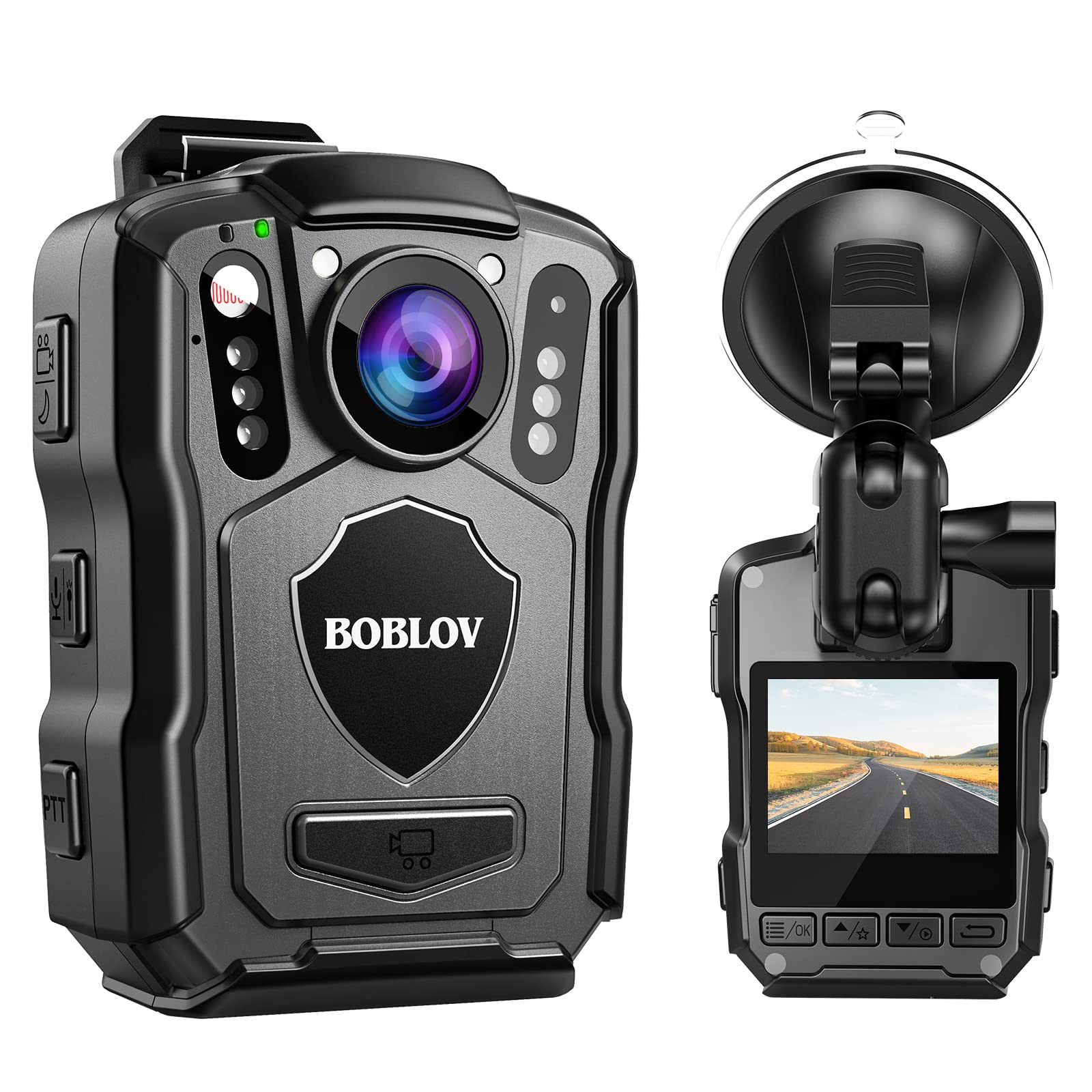 Boblov M5 2K Police Body Camera, Gps Enabled &1440P Body Mounted Cam, 64G Body Cam Built In 4200Mah Battery,15Hours Record, Ip67