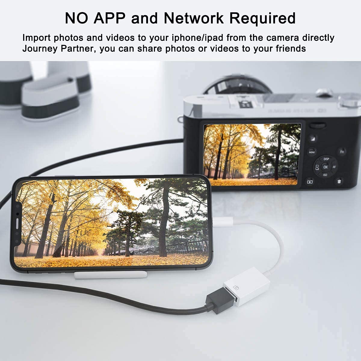 ?Apple Mfi Certified? Lightning To Usb Camera Adapter For Iphone/Ipad, Female Usb 3.0 Otg Cable Adapter Support Connect Camera,U