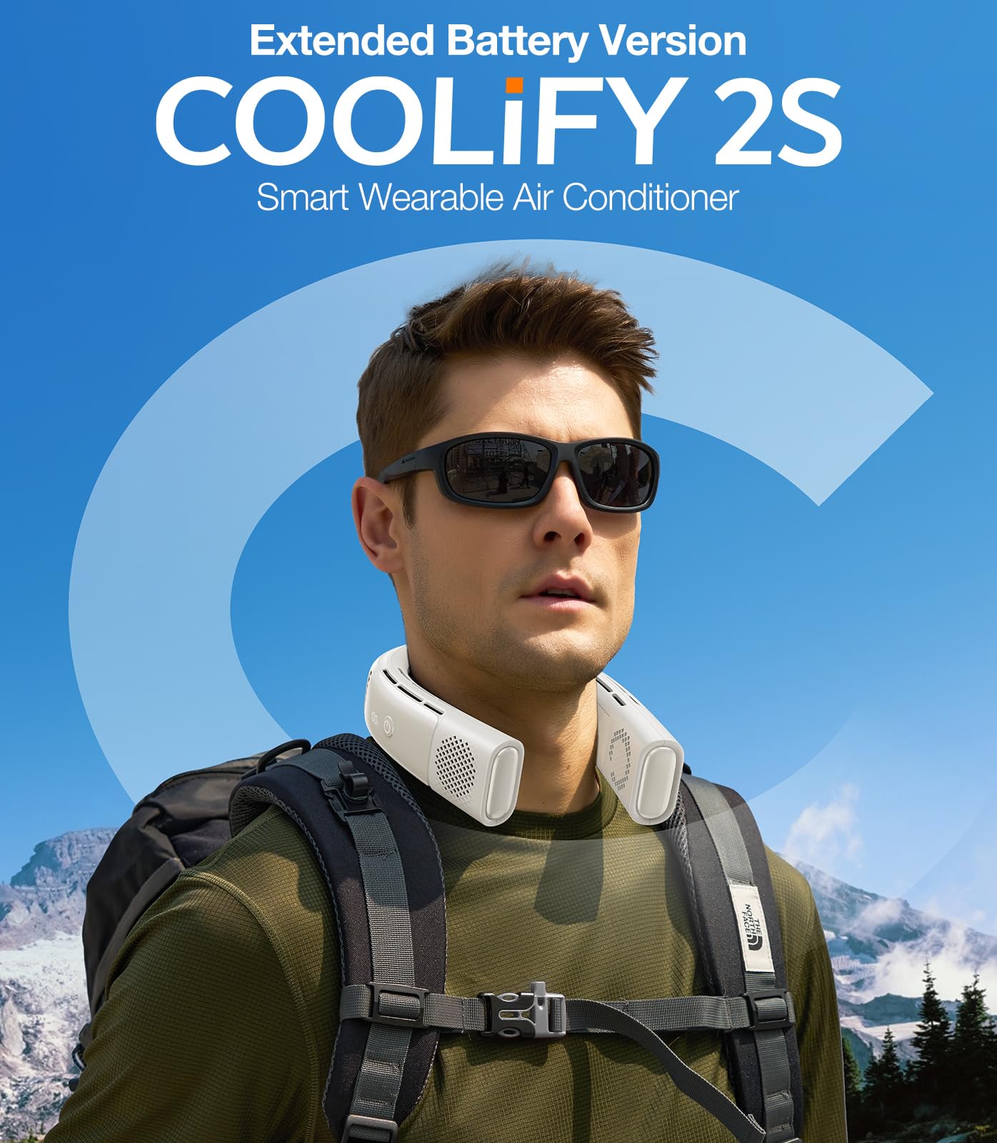 Torras Coolify 2S Neck Air Conditioner, Portable Personal Cooler And Heater Strong Wind, 3 Speed, App Control Neck Fan Rechargea