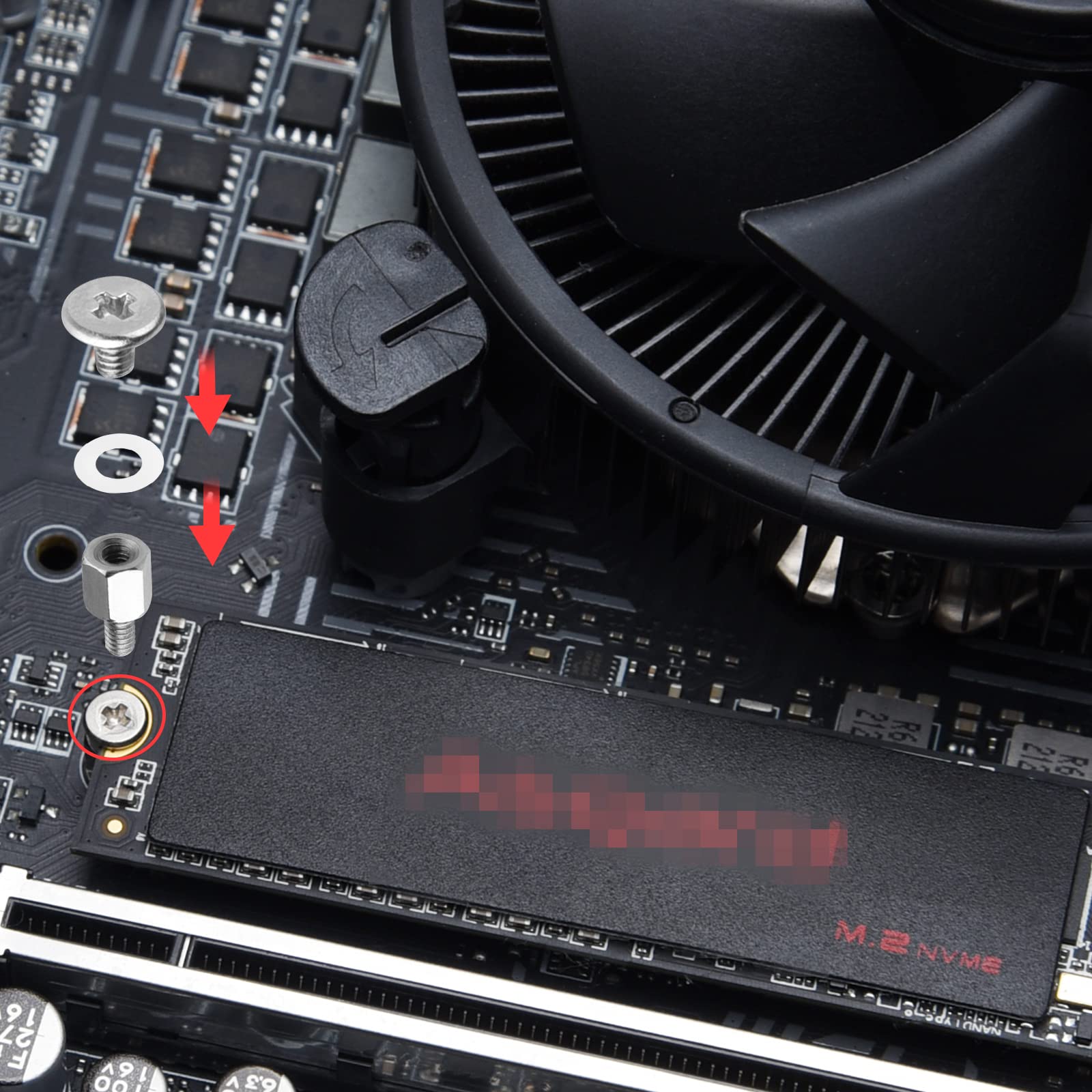 Astaron M.2 Ssd Screws Kit, Nvme M2 Screws Suitable For Asus Msi Gigabyte Ngff Motherboard
