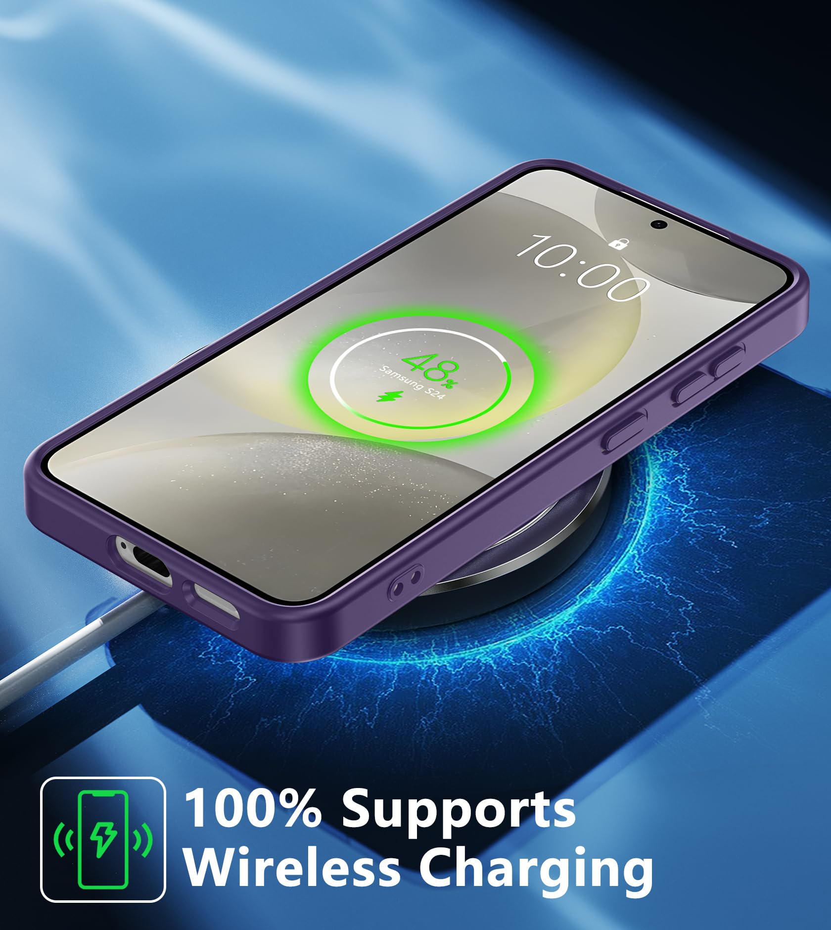 Fntcase For Samsung Galaxy S24 Case: Anti Yellowing Clear Case | Military Grade Protection Slim Phone Cases | Shockproof Scratch