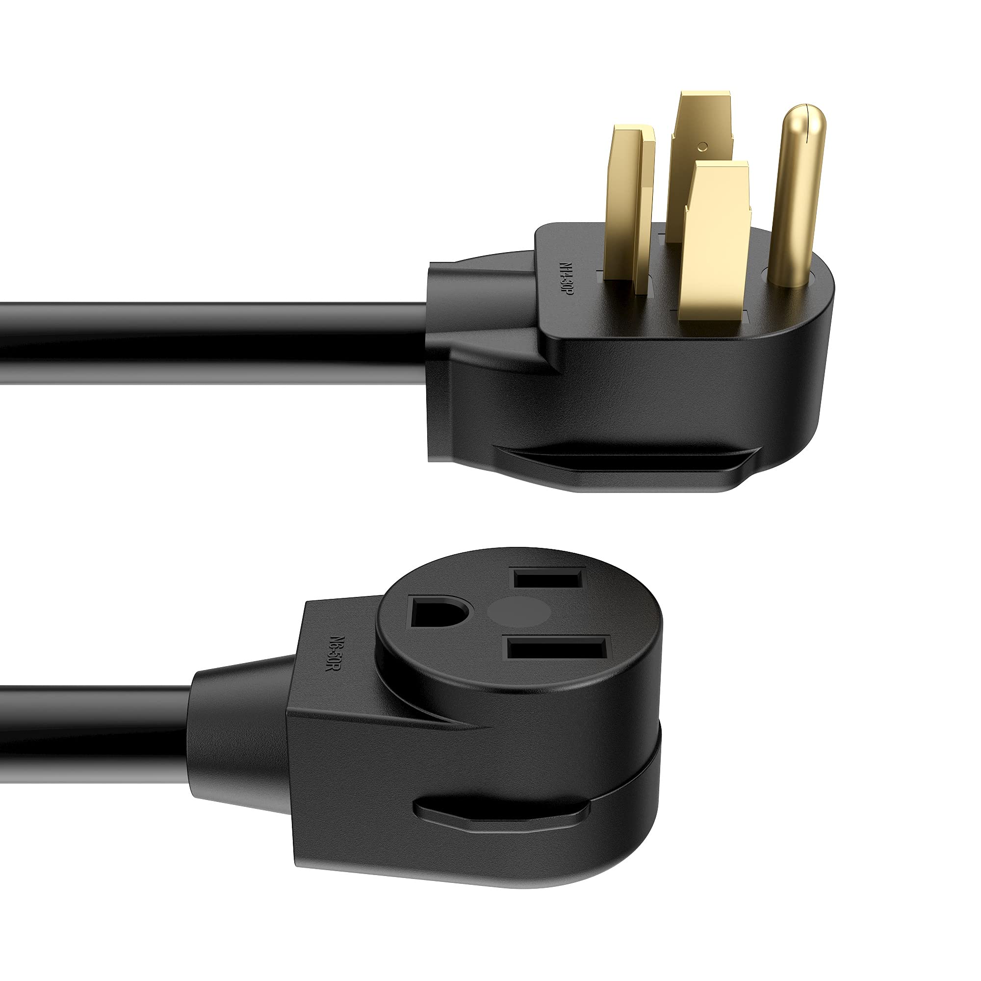 Acking 1.5Ft Welder Adapter Generator Cord 4 Prong Nema 14 30P To 3 Prong 6 50R 240V Welder Dryer Ev Charger Adaptor Power Cord