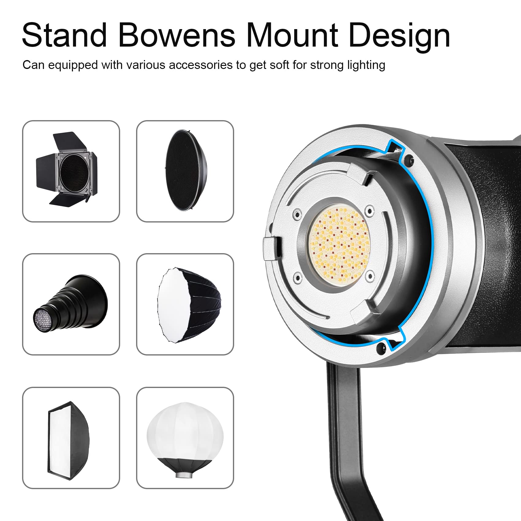 Gvm Rgb Video Light Kit, 200W Bi Color Led Video Lighting With Dmx Bowens Mount Softbox & Stand, Studio Light For Photography Sh