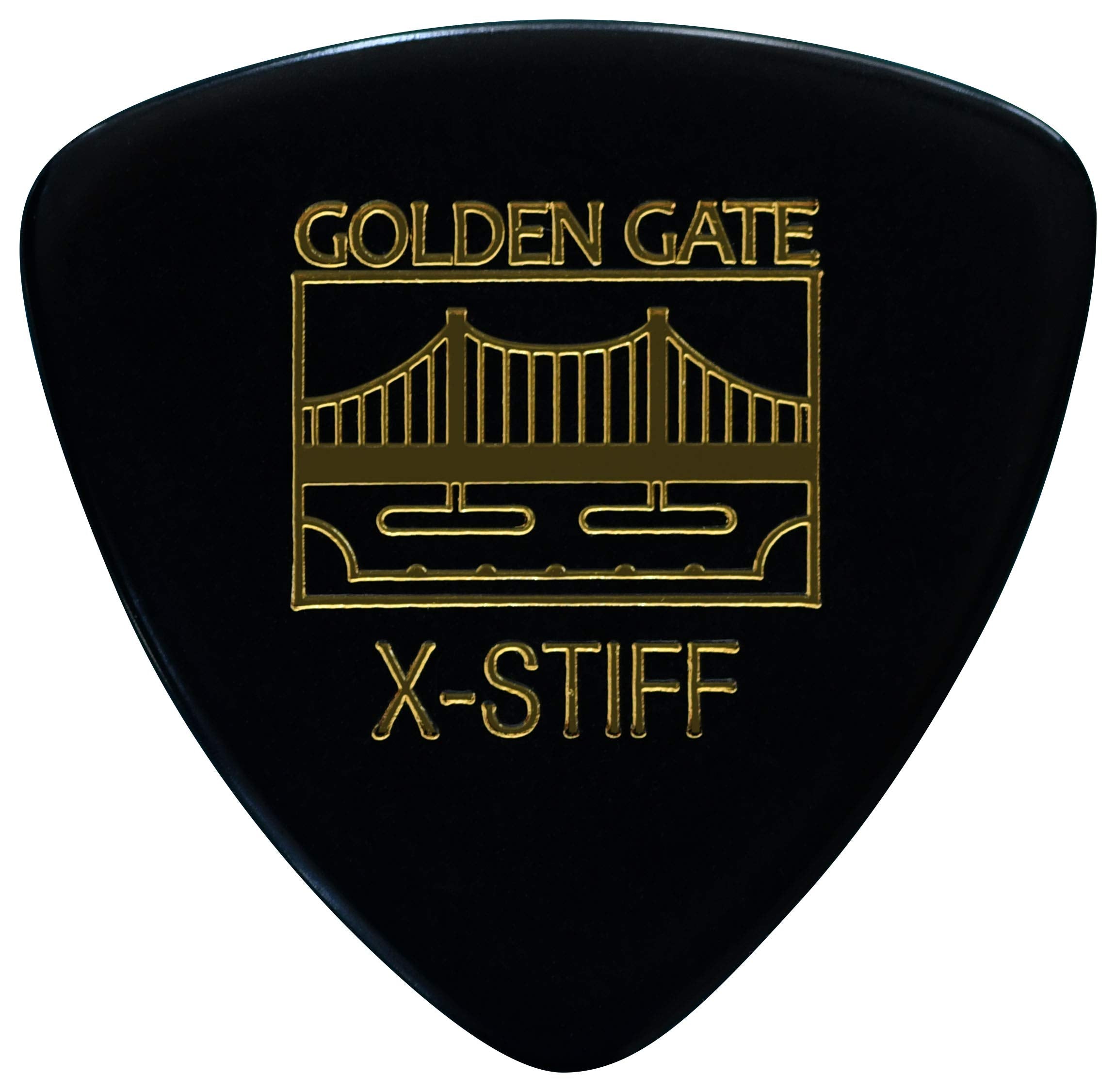 Golden Gate Mp 103 Deluxe Flat Pick   Large Triangle   Black   X Stiff
