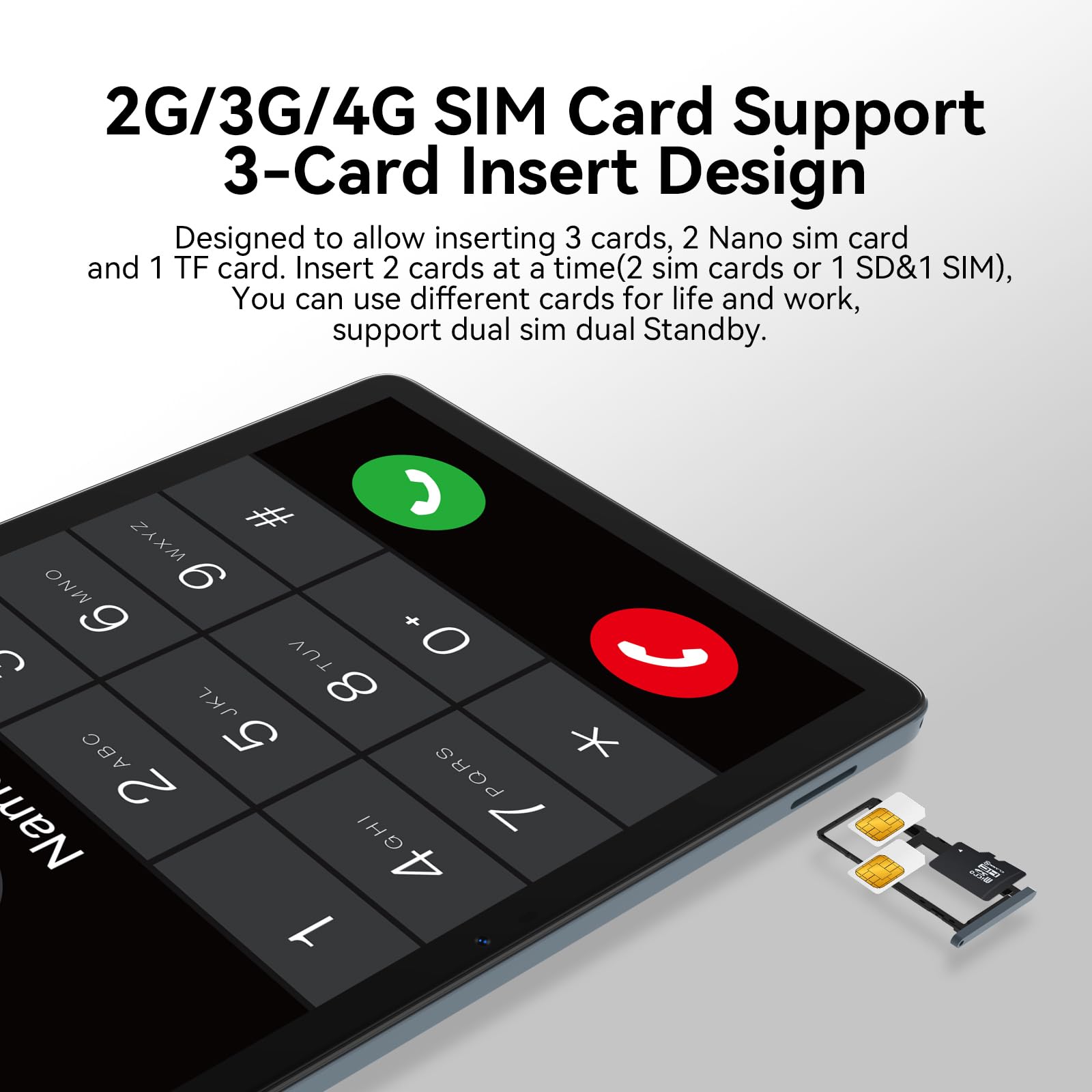 Tablet 10 Inch 2024 Newest Android 14 Tablet With 128Gb Rom+14Gb Ram+2Tb Expand, 4G Cellular Tablets With Dual Sim Slot, 2 In 1