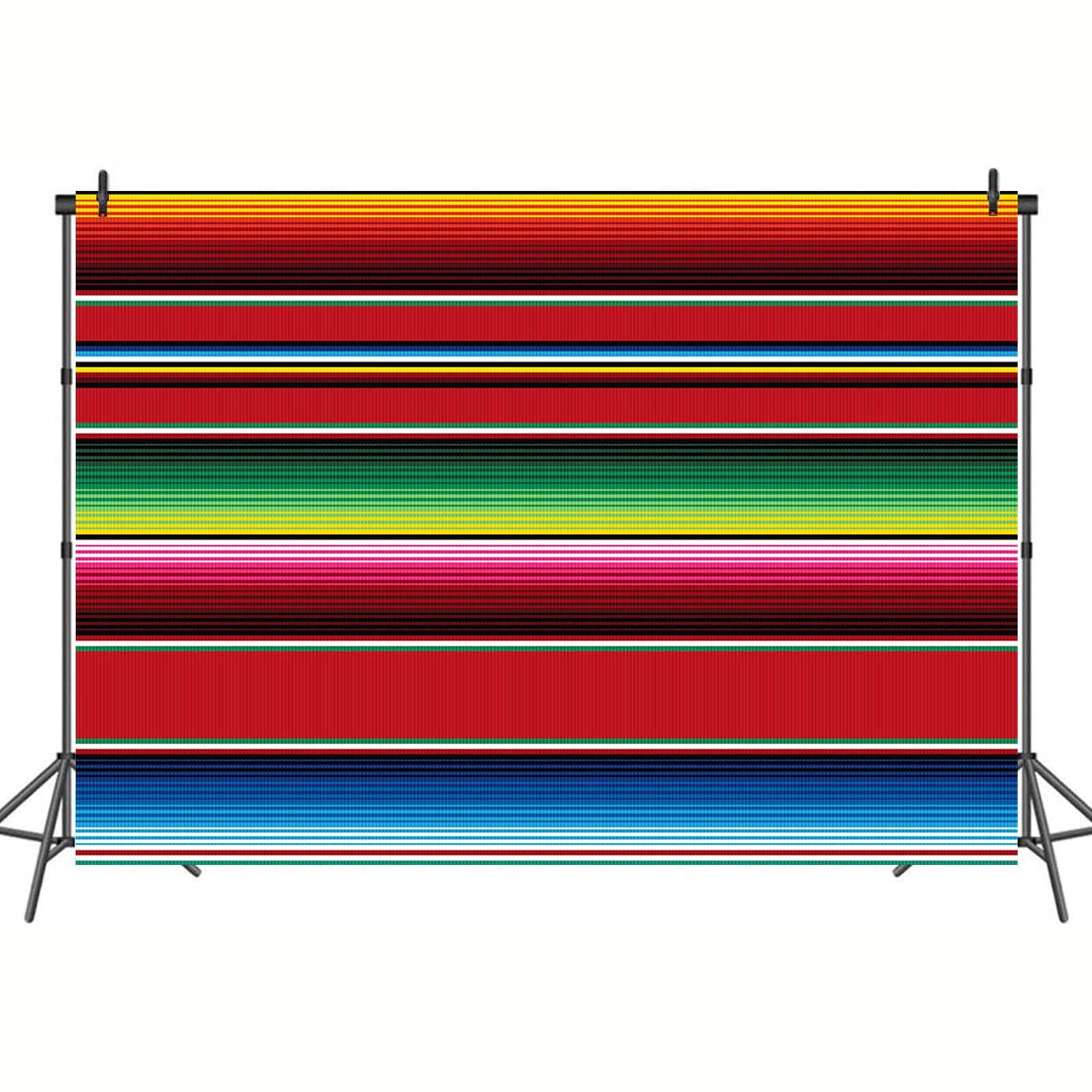 Maqtt 72X60In Mexican Theme Party Striped Backdrop Fiesta Cinco De Mayo Background Party Decoration For Cake Table Decor Photo B
