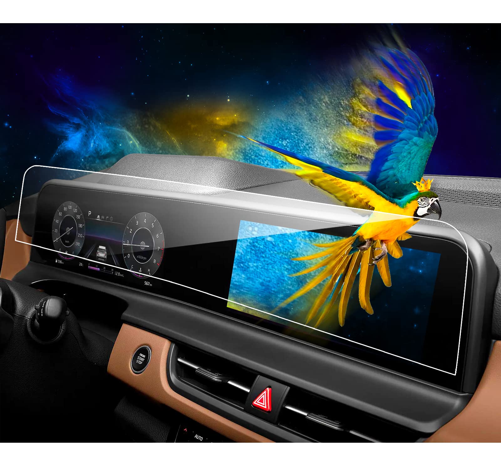 Eueky 2Pcs Kia Seltos 2024 Screen Protector For 2024 Kia Seltos 2024 10.25 Inch Dual Panoramic Displays Compatible With 2024 Kia