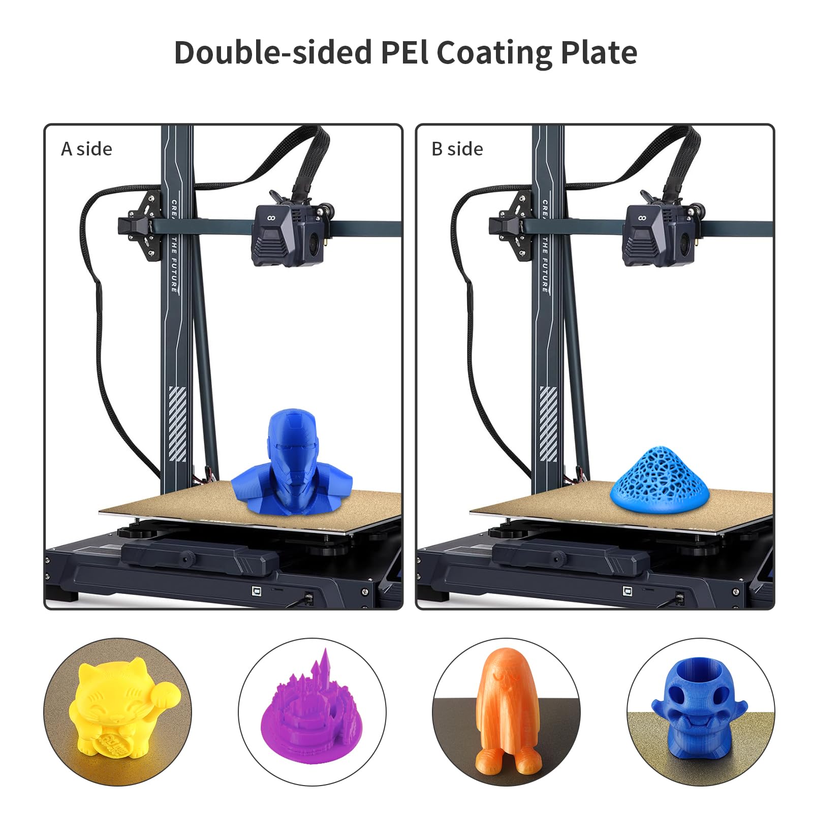 Fysetc 3D Printer Geetech A30 Bed 330X330Mm Removable Textured Pei Spring Steel Plate + Sticker Smooth Hotbed Cover Build Surfac